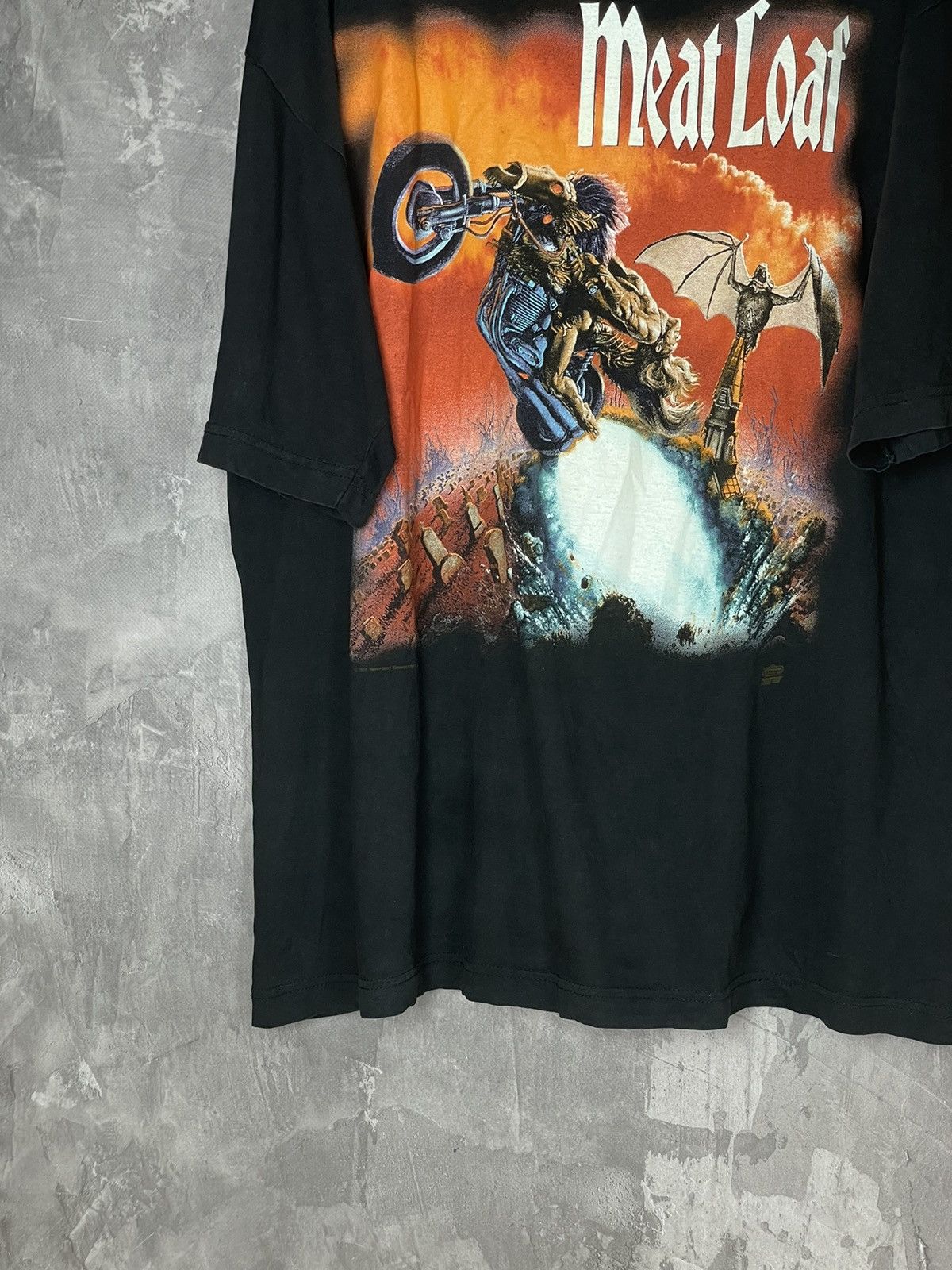 Band Tees × Vintage Vintage Meat Loaf 1993-95 Faded Very Rare Tour T-shirt Size US XL / EU 56 / 4 - 6 Thumbnail