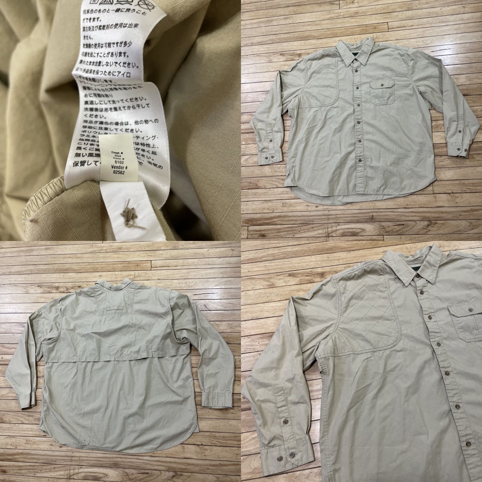 Eddie Bauer VINTAGE Eddie Bauer Hunting Shirt Men 2XL Twill Khaki Beiges Pad Western Vent Button-Up With Pockets Size US XXL / EU 58 / 5 - 9 Thumbnail