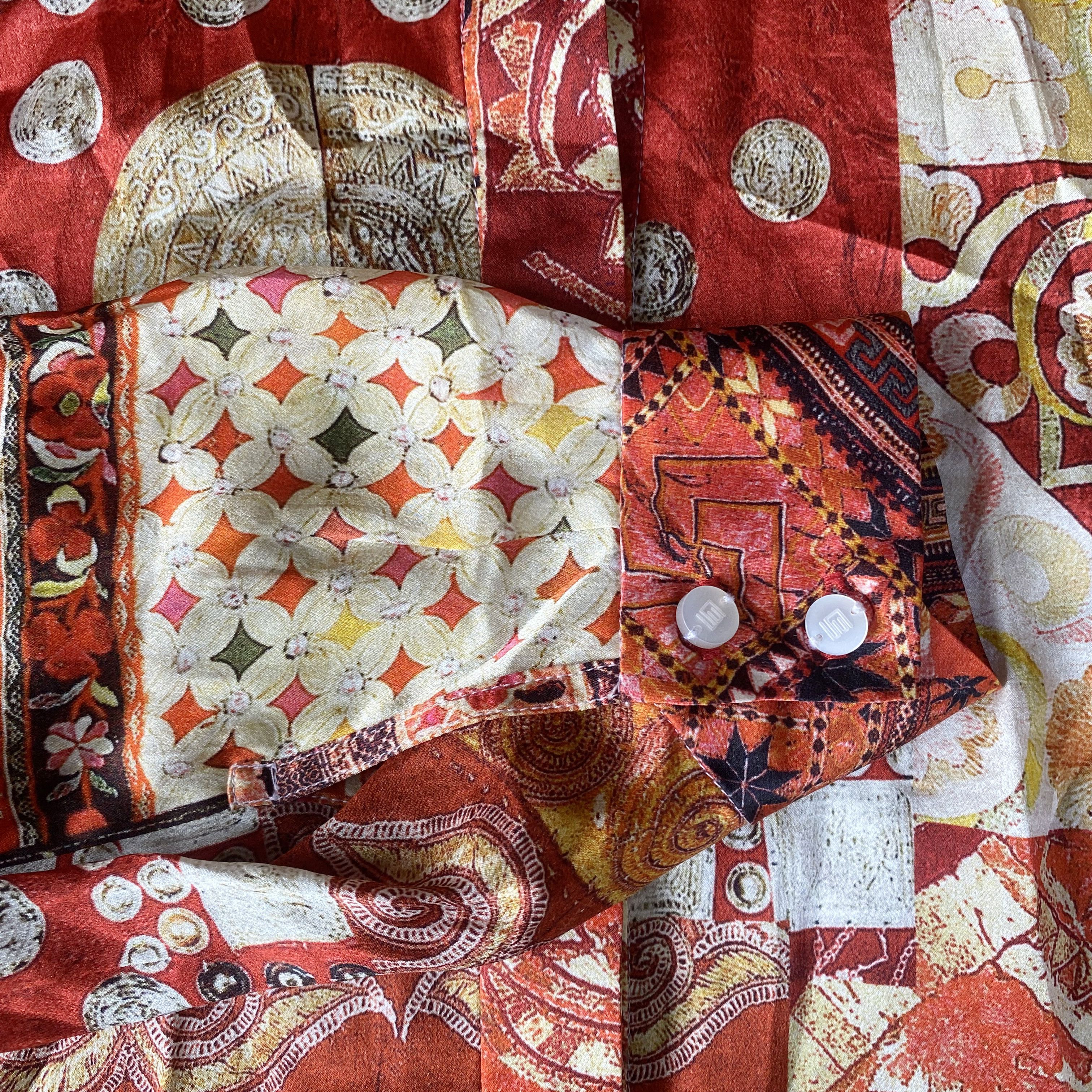 Other SHIATZY CHEN Red Multicolor Button Down Silk Shirt Top Size M / US 6-8 / IT 42-44 - 7 Thumbnail
