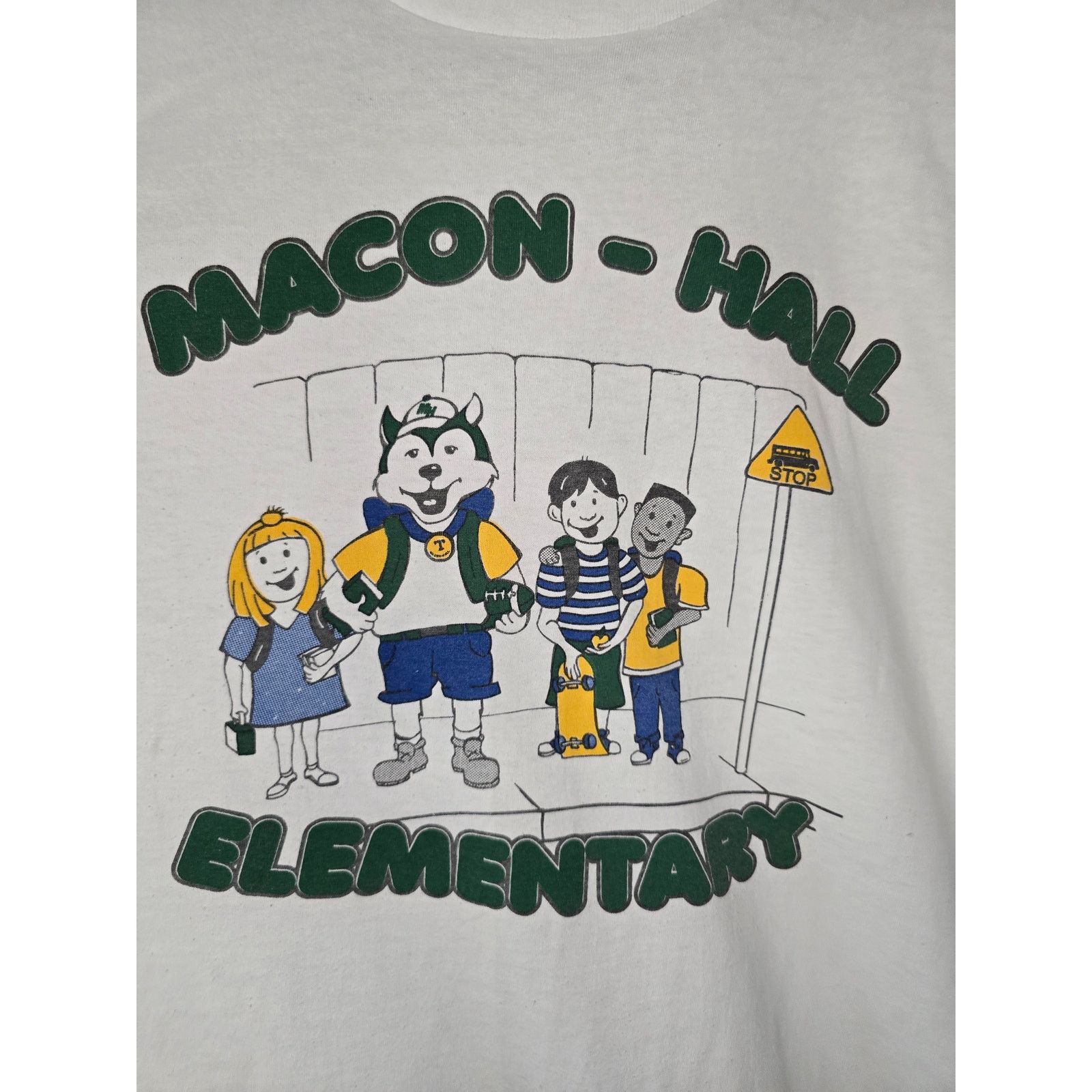 Other Vintage Elementary School Shirt Macon Hall 2XL White Tee Size US XXL / EU 58 / 5 - 2 Thumbnail