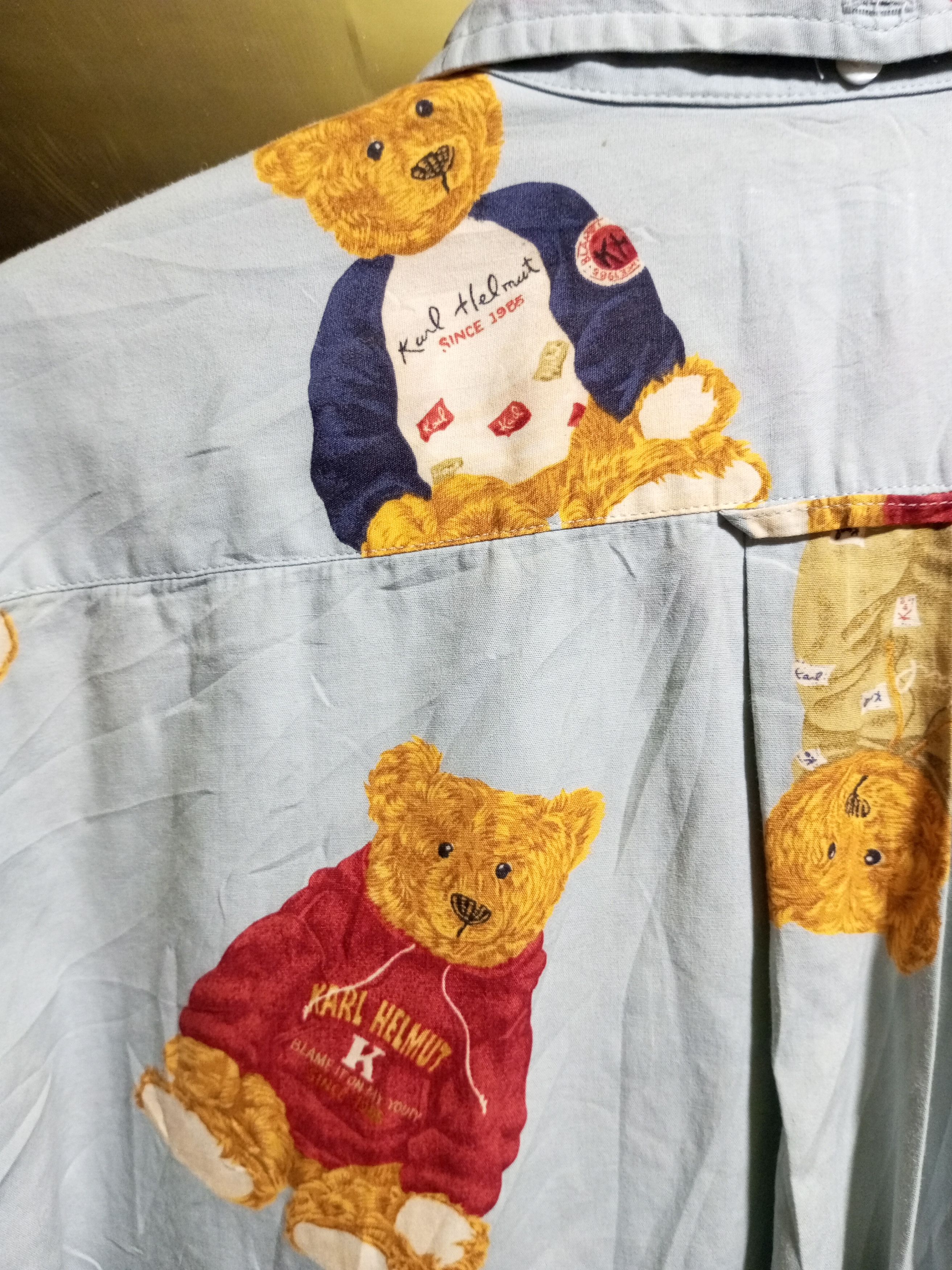 Karl Helmut Vintage Karl helmut bears half button shirt Size US XL / EU 56 / 4 - 9 Thumbnail