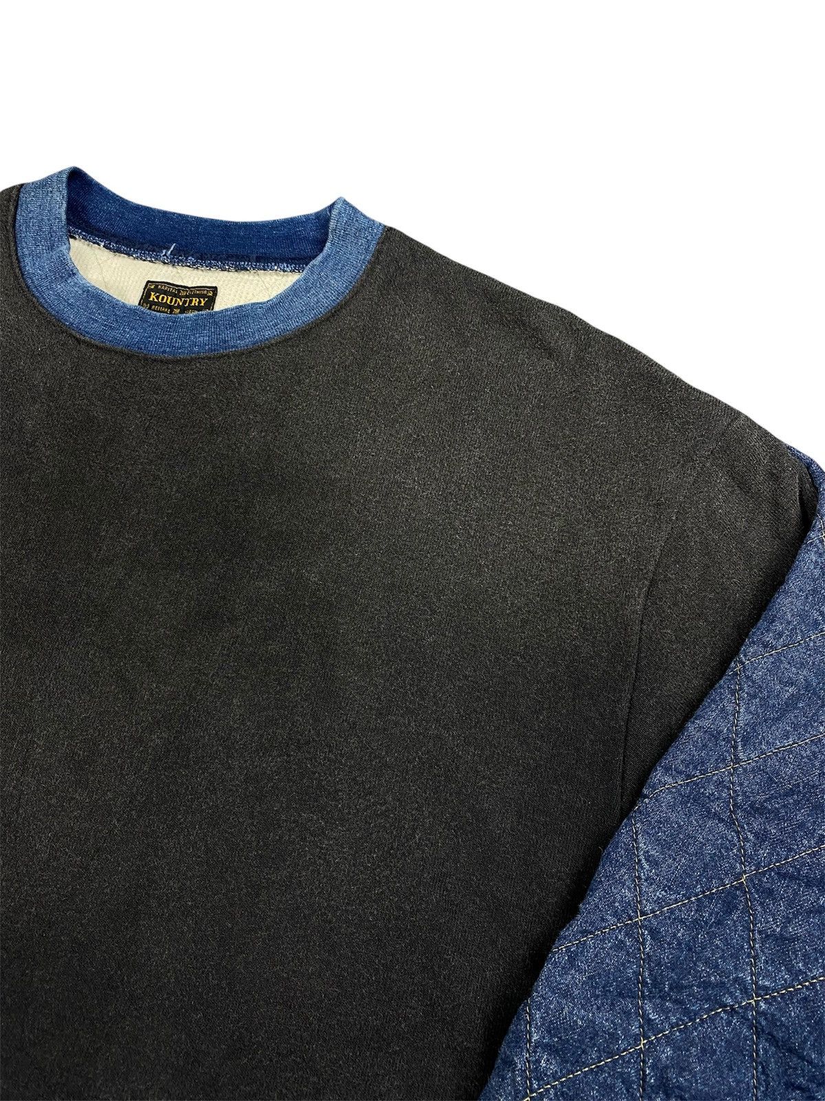 Kapital Kapital Kountry Indigo Waffle Two-Tone Sweater Size US L / EU 52-54 / 3 - 6 Thumbnail