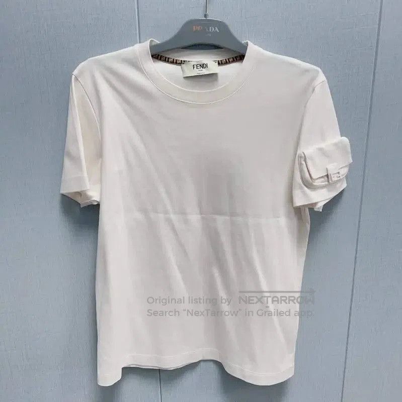 Fendi Summer White Cotton T-Shirt for Women .
