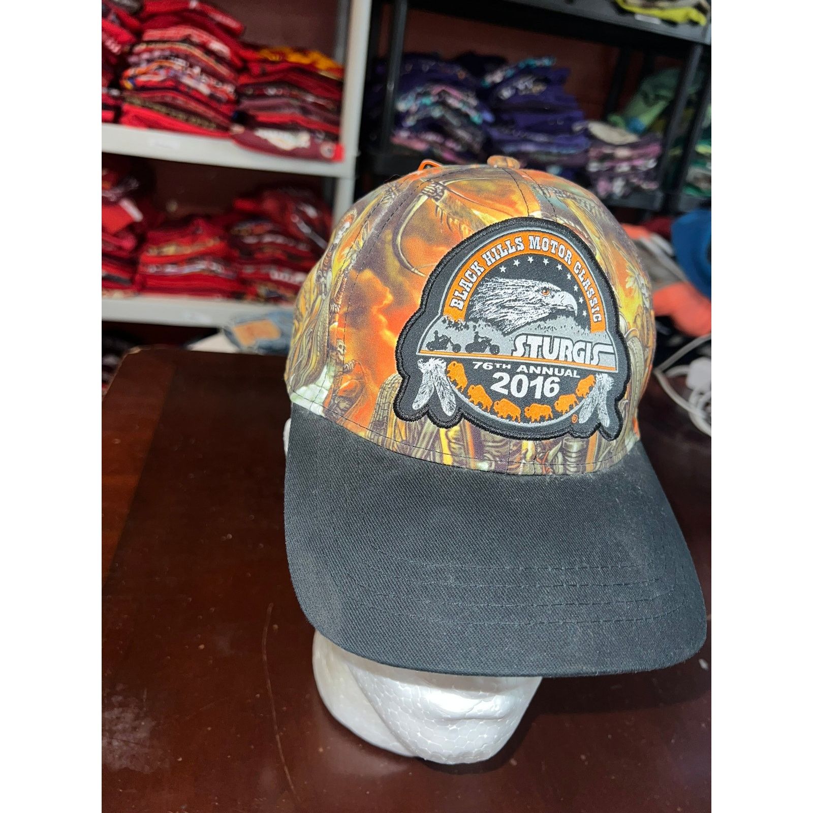 Vintage Sturgis Biker Hat Black Hills Motor Classic 2016 NWT Size ONE SIZE - 2 Thumbnail