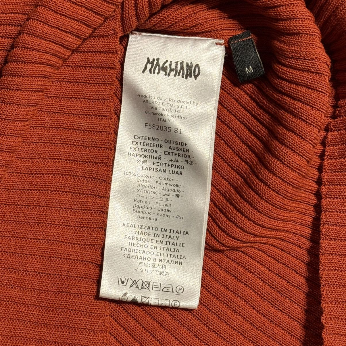 Magliano Magliano burnt orange ribbed long-sleeve knit polo Size US M / EU 48-50 / 2 - 6 Thumbnail