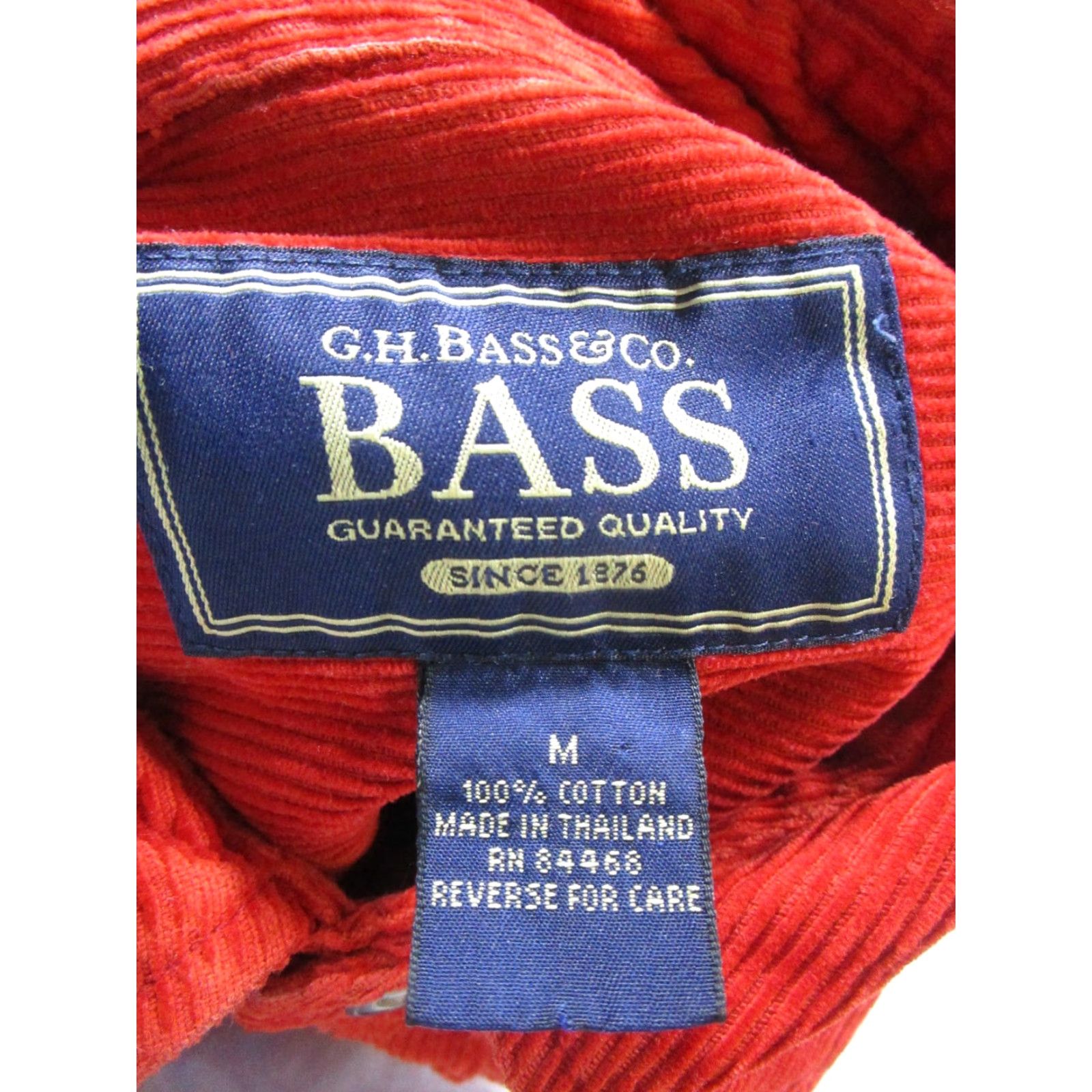 Vintage G.H.Bass & Co. Shirt Mens M Red Cotton Button-Up Long Sleeve Collared Pocketed Regular Button Down Vintage? No Size US M / EU 48-50 / 2 - 3 Thumbnail