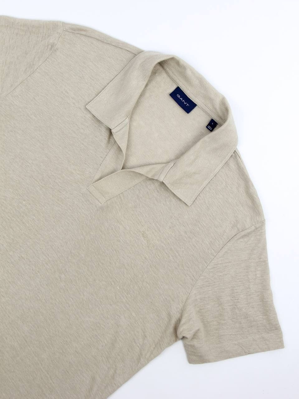 Gant GANT Beige linen polo shirt Size US L / EU 52-54 / 3 - 5 Thumbnail