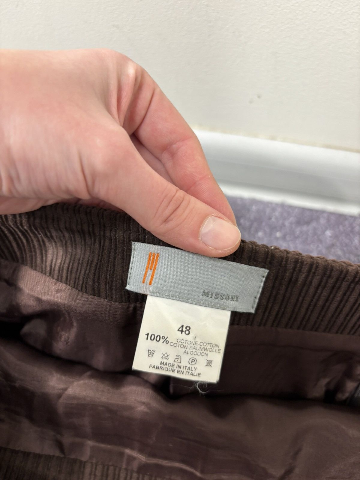 Missoni Missoni Vintage Women’s Brown Corduroy A-Line Midi Skirt Size 34" / US 12 / IT 48 - 8 Thumbnail