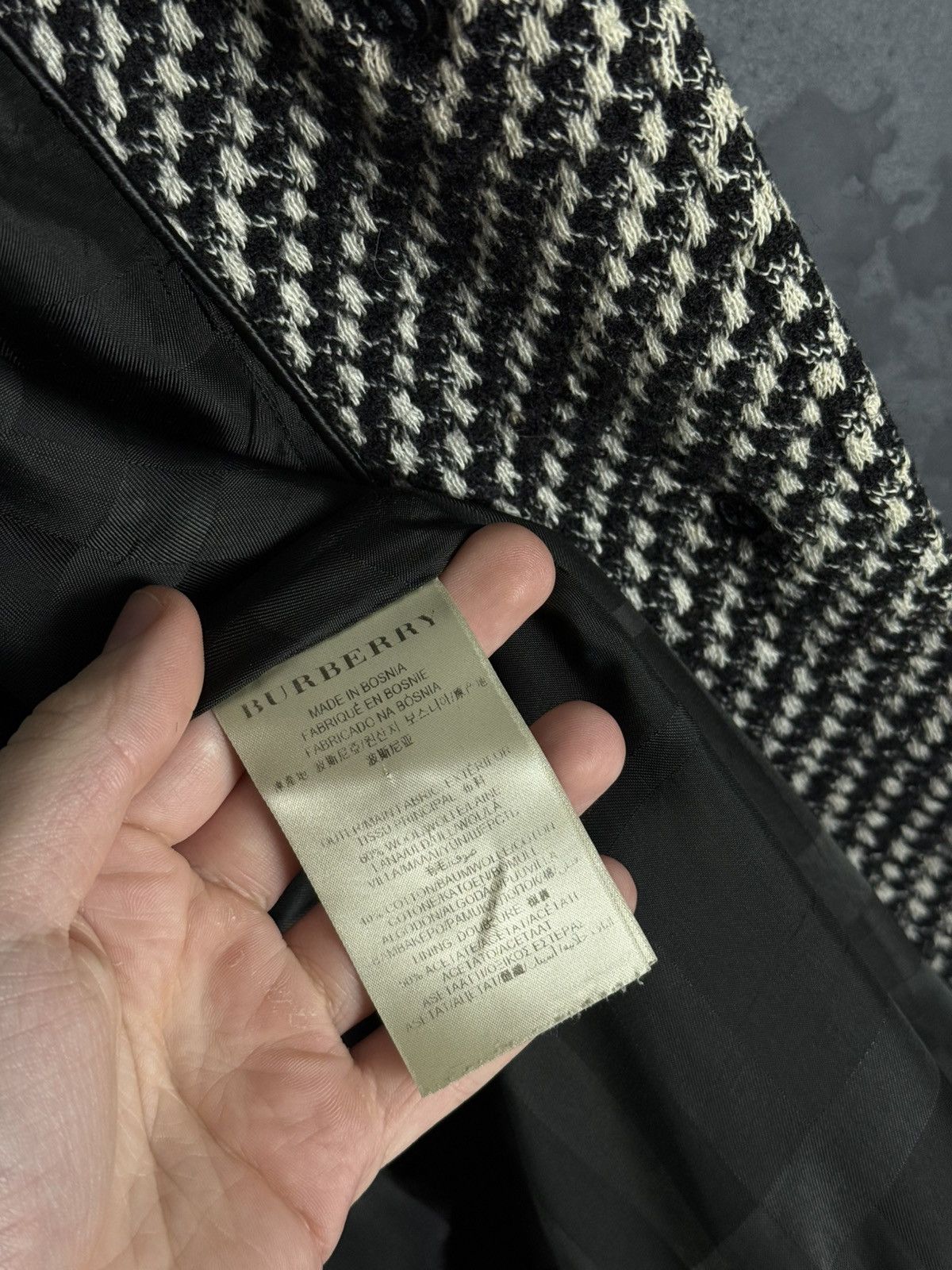 Burberry Prorsum Burberry Prorsum Women’s Wool Coat Houndstooth Size M / US 6-8 / IT 42-44 - 22 Thumbnail