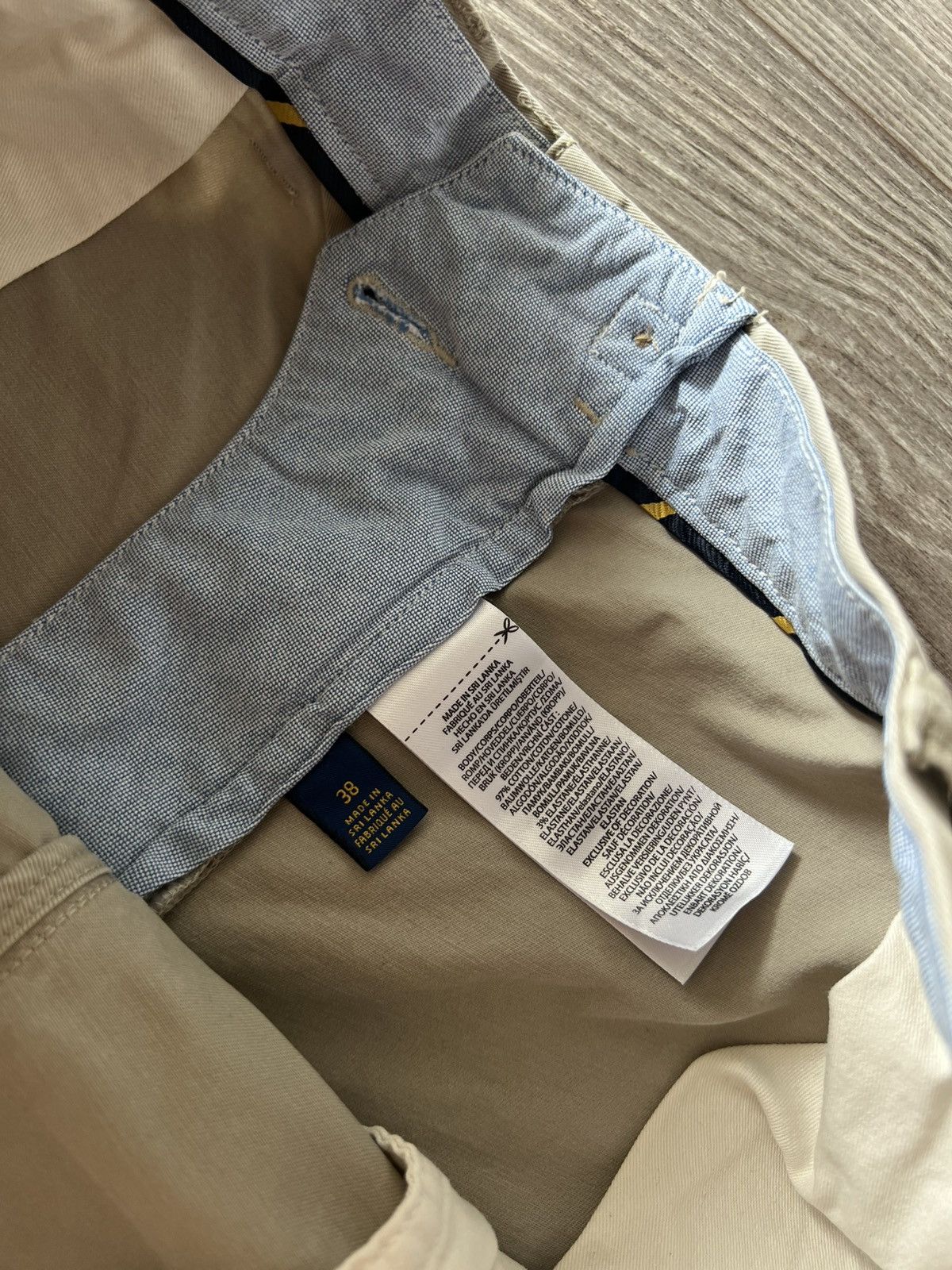 Polo Ralph Lauren × Ralph Lauren Polo Ralph Lauren Stretch Slim Fit Twill Beige Logo Shorts Size US 38 / EU 54 - 17 Thumbnail