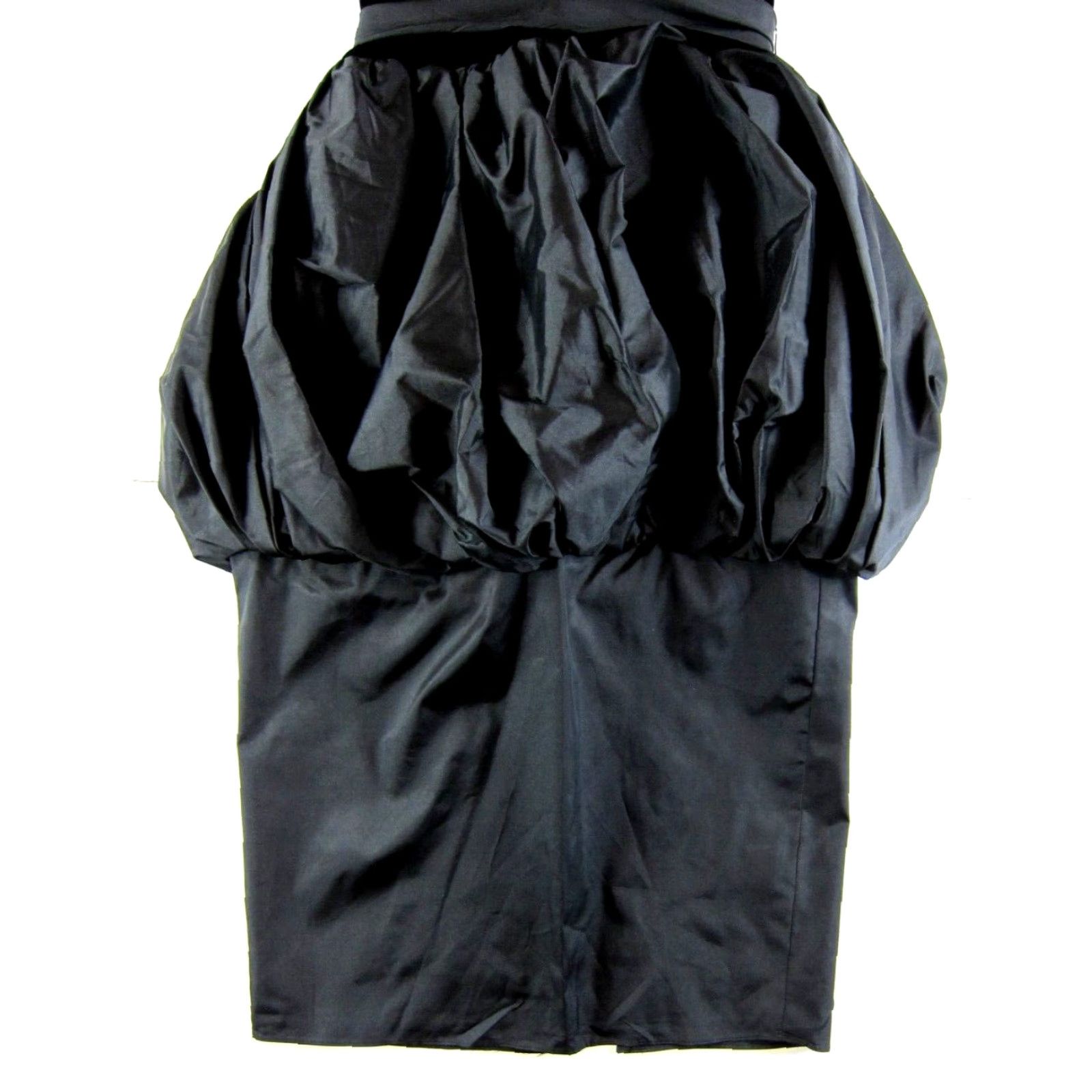Velvet VTG Christa New York Black Velvet Satin Diamond Puff Midi Party Cocktail Dress M Size M / US 6-8 / IT 42-44 - 7 Thumbnail