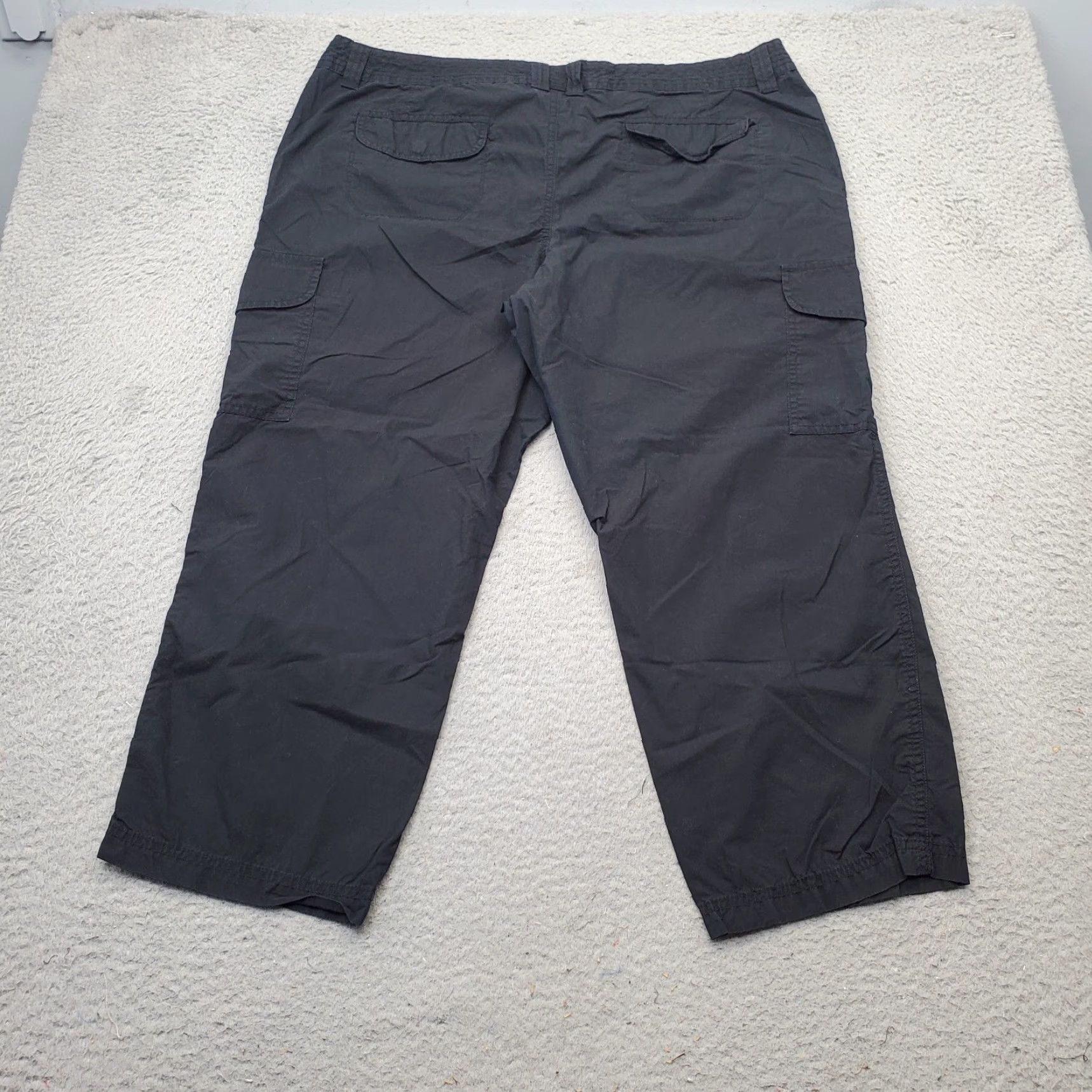 Vintage London Jeans London Jean Capri Pants Women's 16 Black Flat Front Pockets Relaxed Fit Capris Womens Size 16 Black Capri Pants Size 38" / US 16 / IT 52 - 2 Thumbnail