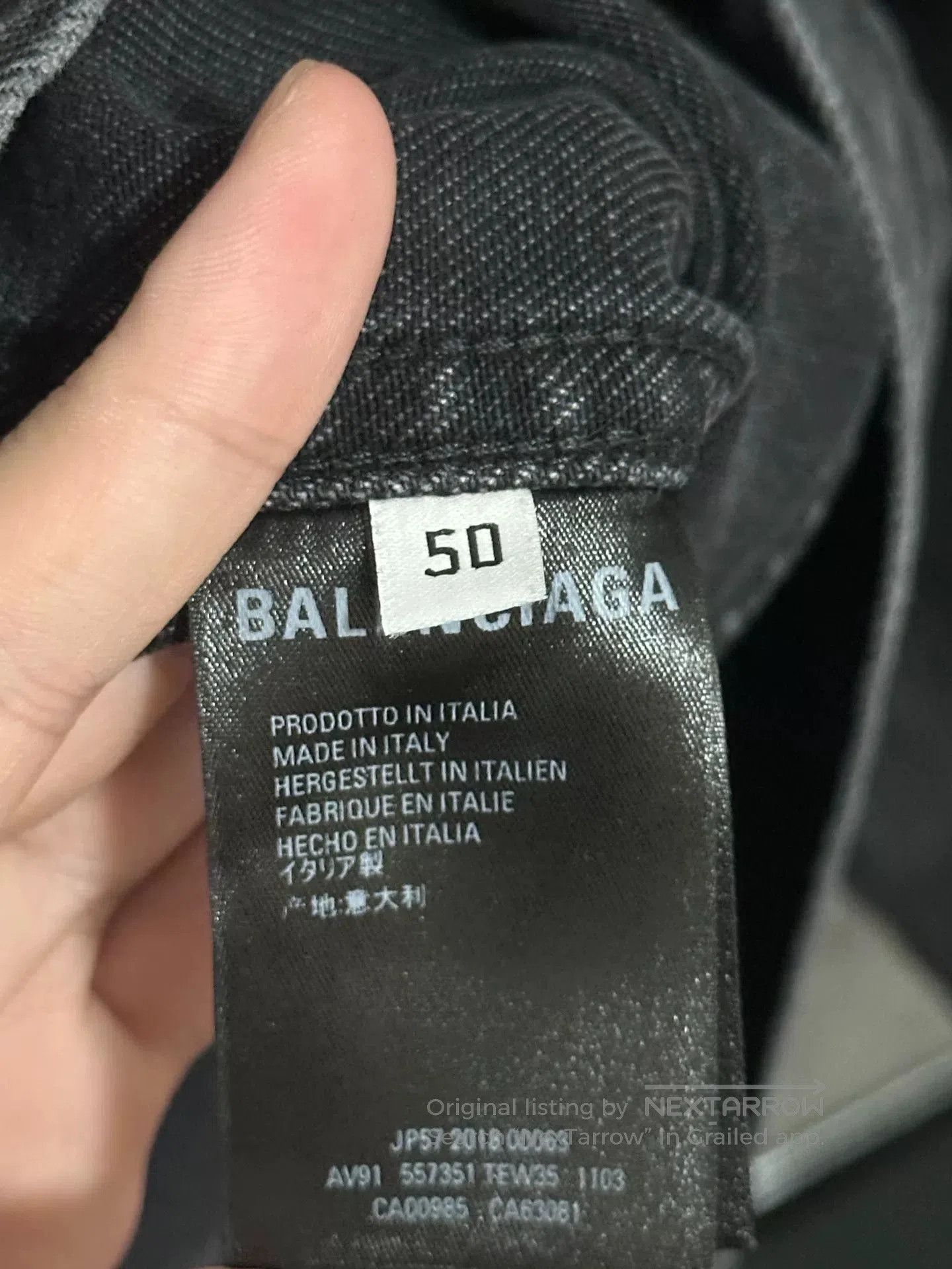 Balenciaga balenciaga embroidered logo black denim jacket. Size US XXL / EU 58 / 5 - 3 Thumbnail