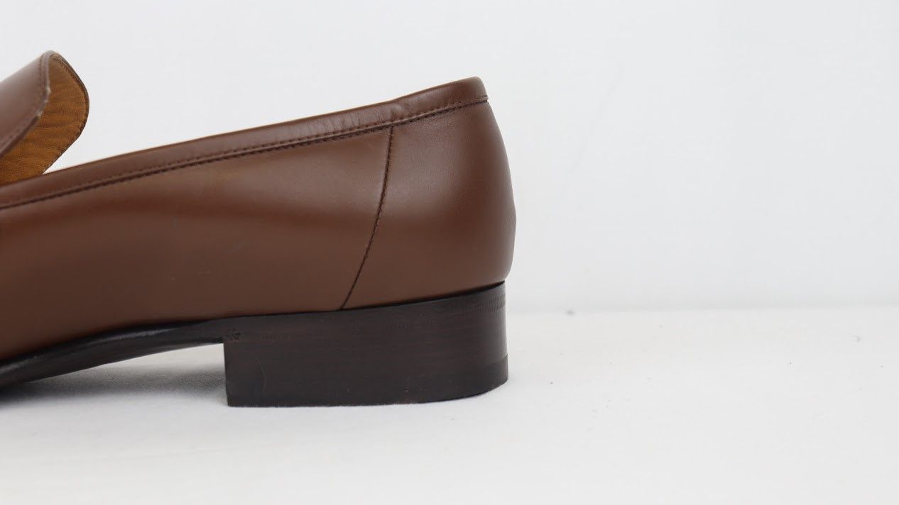 Gucci o1rshd1 New Waxed Calf Moccasins Leather in Brown Size US 9.5 / EU 42-43 - 4 Thumbnail
