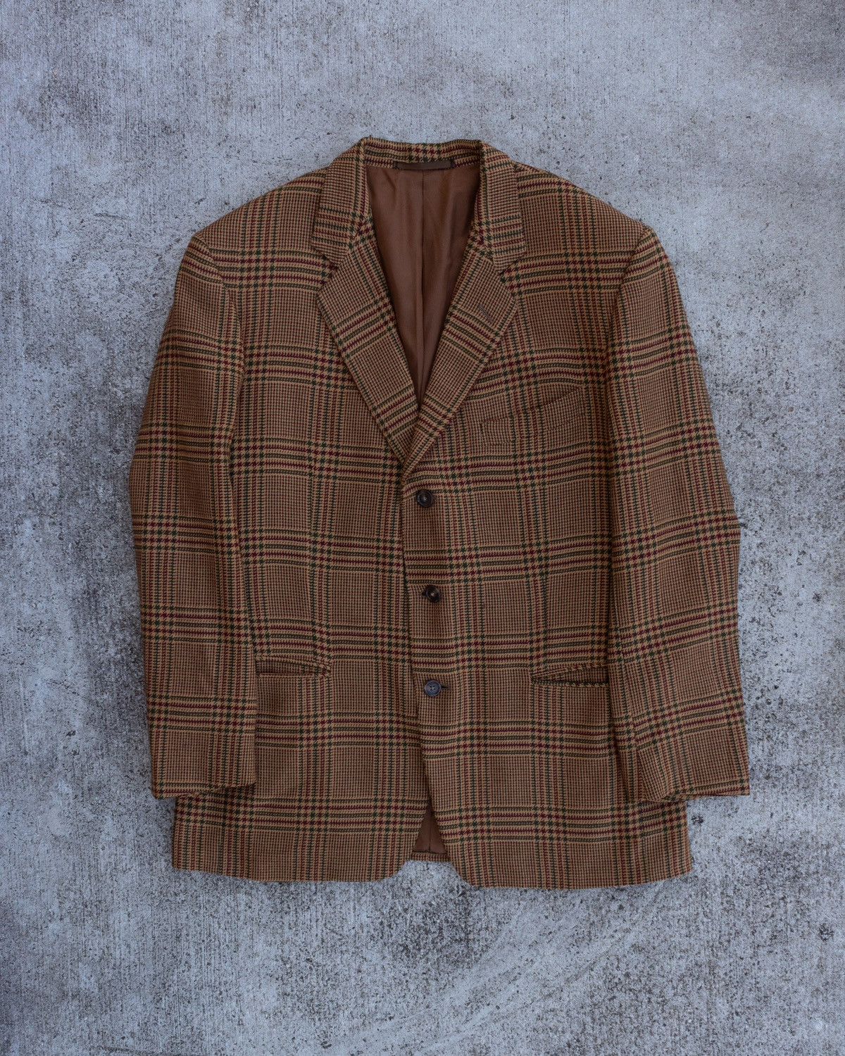 image of Vintage Loewe Wool Blazer Jacket in Brown, Men's (Size 44R)