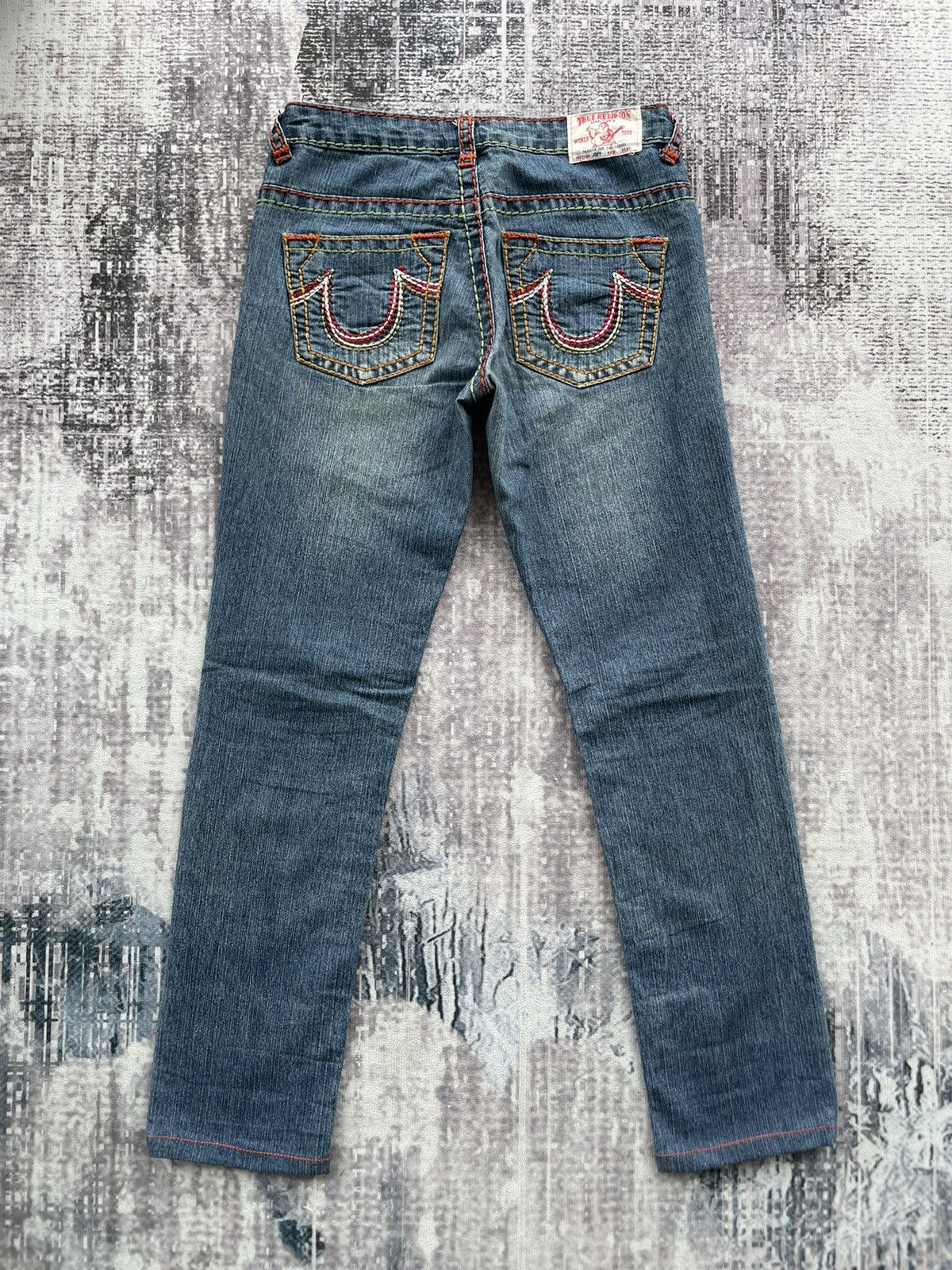 True Religion TRUE RELIGION RICKY SUPER QT MULTI COLOUR DOUBLE STITCH Size US 28 / EU 44 - 1 Thumbnail