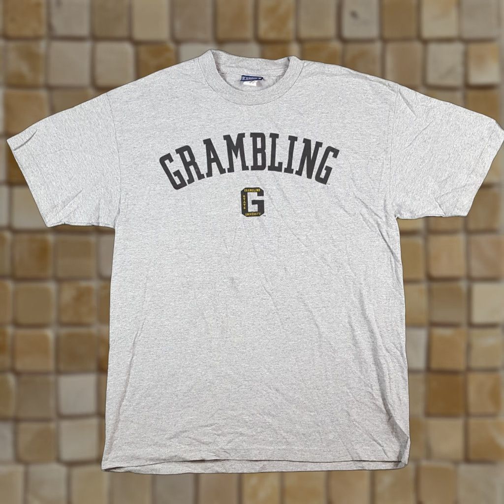 Vintage VINTAGE Grambling State University Men's T-Shirt L College Athletic Sports Shirt Gray Cotton Embroidered Logo 90s 00s Vintage Basketball Football Mens Size US L / EU 52-54 / 3 - 1 Thumbnail