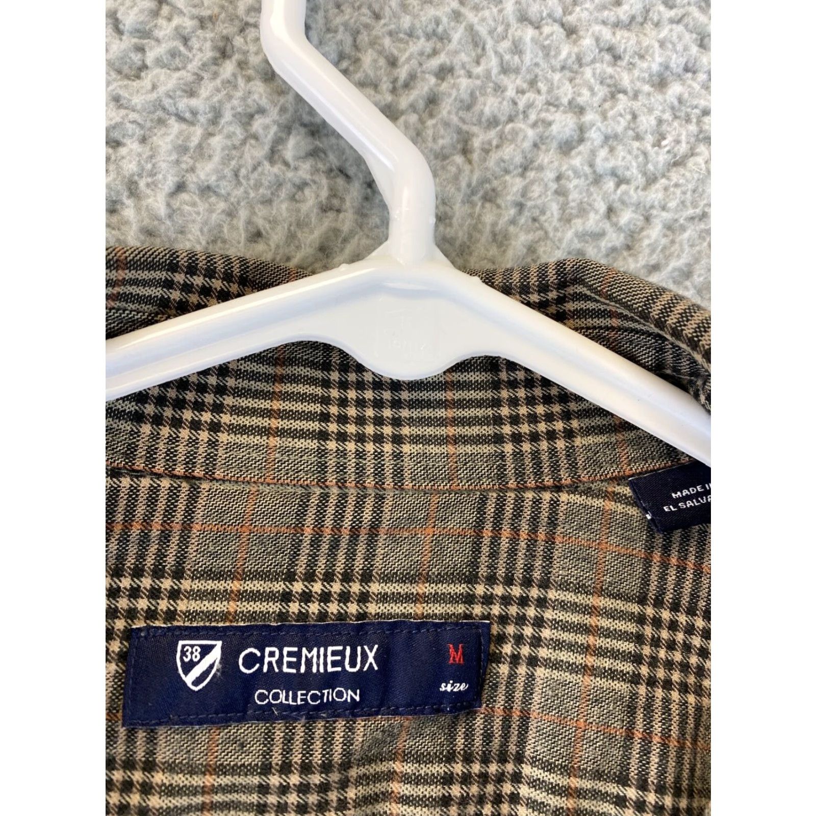 Cremieux DANIEL CREMIEUX Men's Long Sleeve Plaid Shirt M Rustic Brown 100% Cotton Button-Down Dress/Casual Size US M / EU 48-50 / 2 - 5 Thumbnail