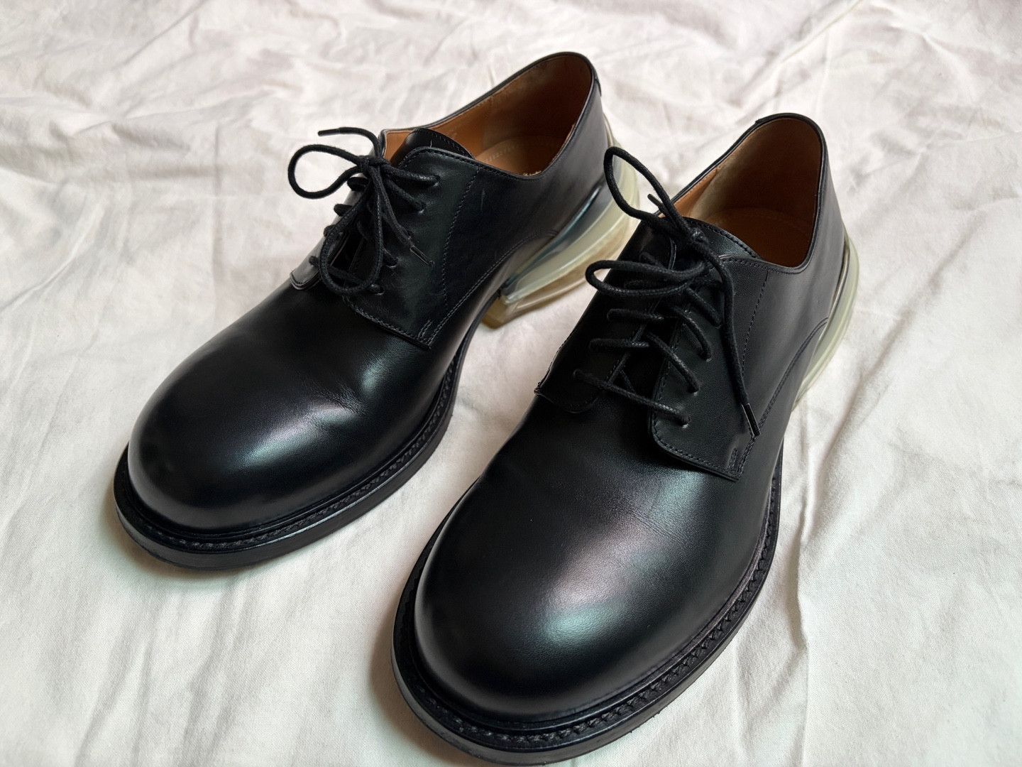 Maison Margiela Maison Margiela Airbag Heel Leather Shoes MM6 22 lace up Size US 9 / EU 42 - 14 Thumbnail