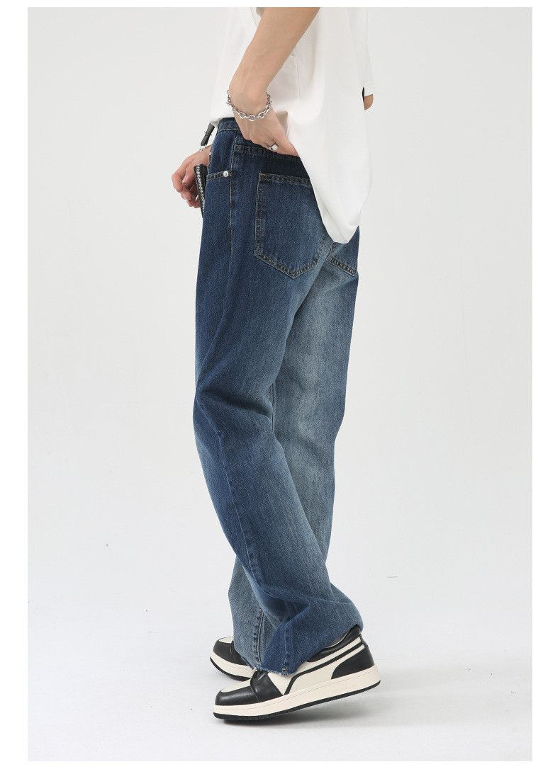 Japanese Brand × Jean Japanese gradient straight-leg casual flared raw-edge jeans Size US 33 - 5 Thumbnail