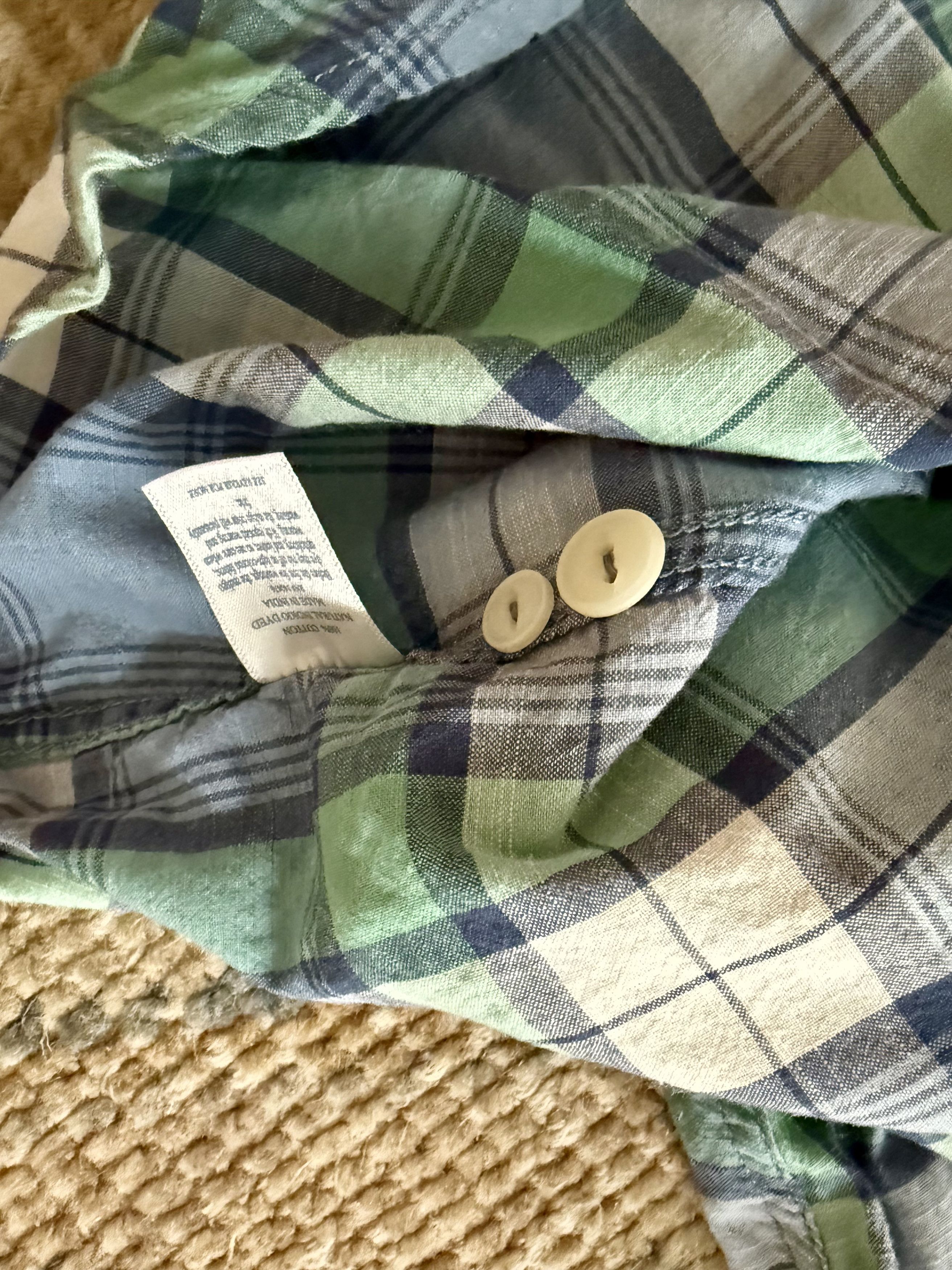 Faherty Faherty Button Up in Blue Green Cream Plaid Size US L / EU 52-54 / 3 - 6 Thumbnail
