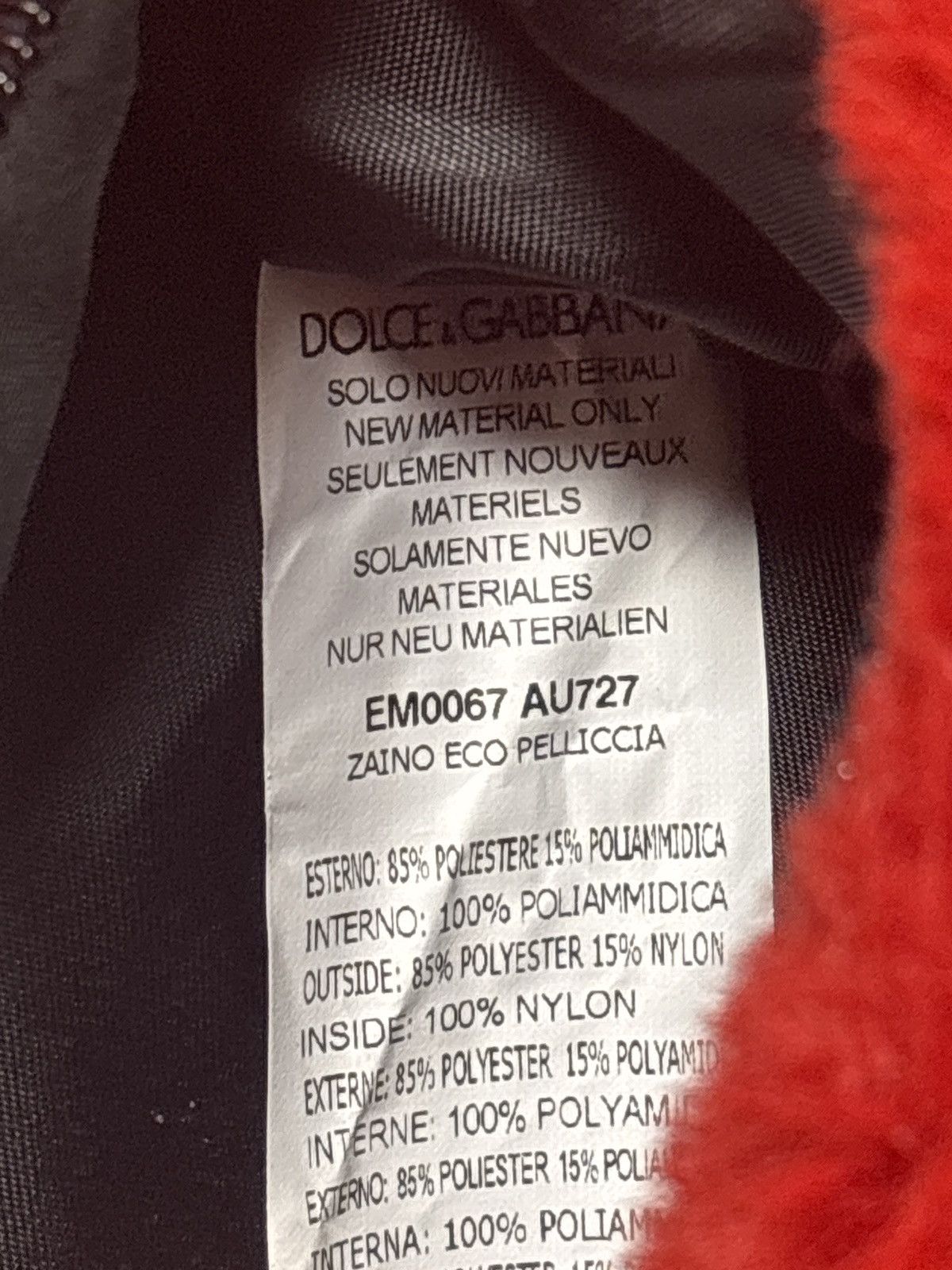 Dolce & Gabbana DOLCE & GABANA RED BEAR PLUSH BAG BACKPACK Size ONE SIZE - 9 Thumbnail