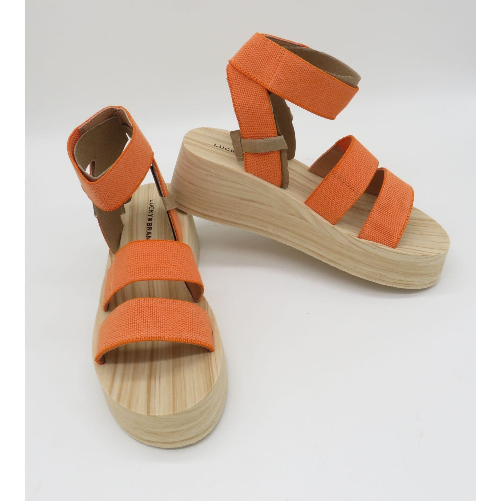 Lucky Brand Lucky Brand Orange Strappy Platform Sandals Womens Size 5.5 Size US 5.5 / IT 35.5 - 6 Thumbnail