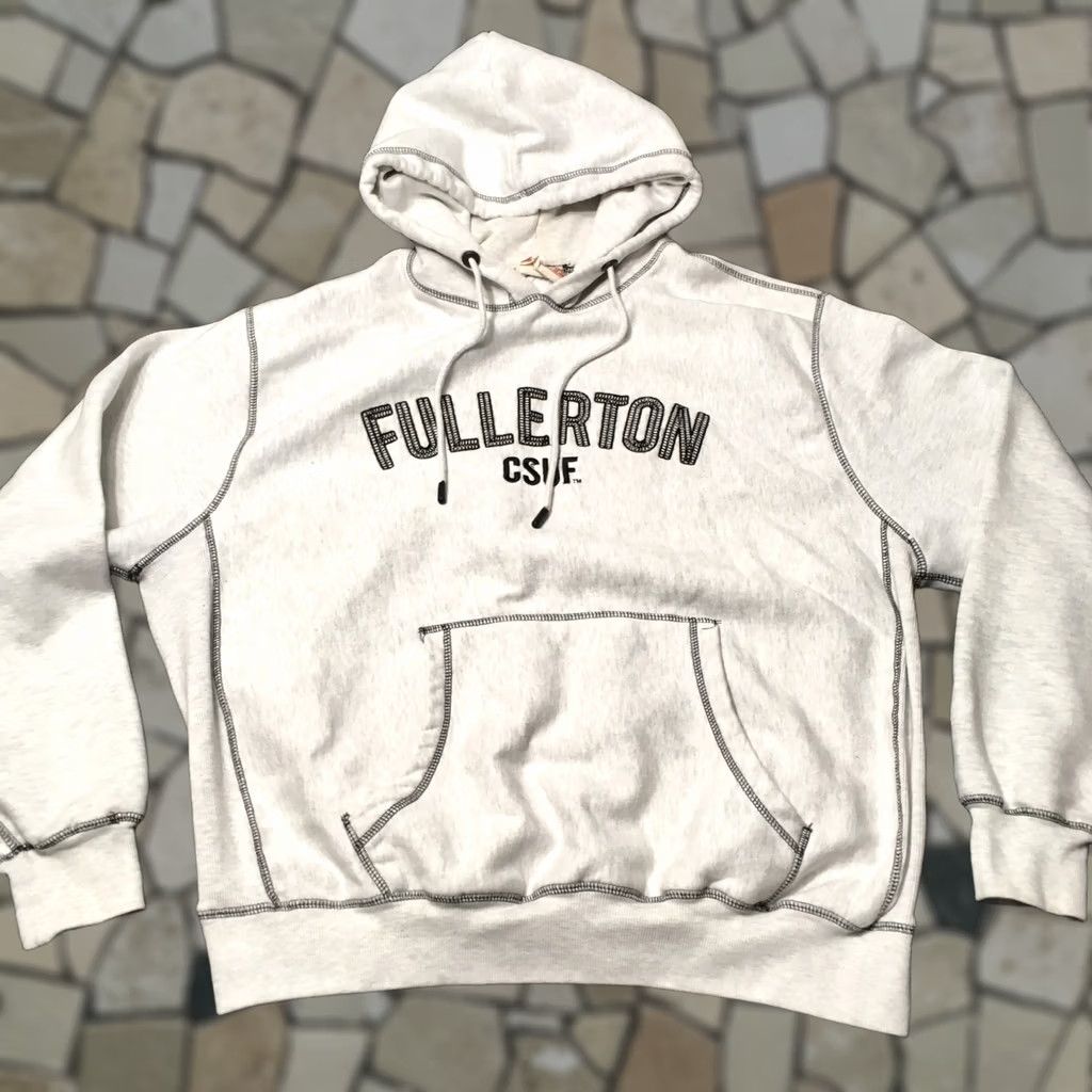Vintage Pro Weave CSUF XL Gray Pullover Hoodie Sweatshirt Men University Sports Hooded Pockets Pattern: Solid Size US L / EU 52-54 / 3 - 1 Thumbnail