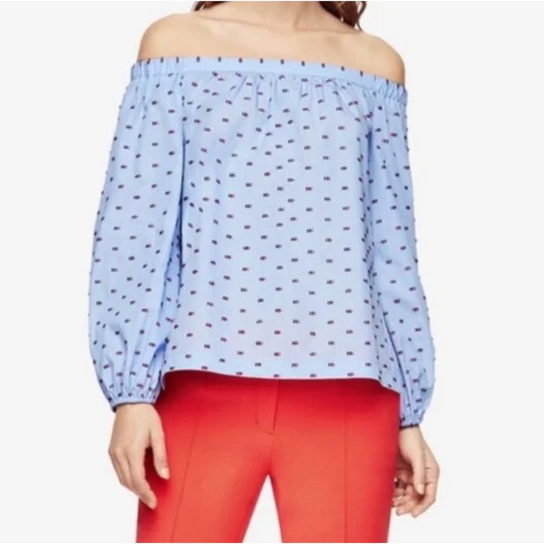 Bcbgmaxazria NWT BCBG MAXAZRIA Daniela Off The Shoulder Blouson Sleeves Size XXS / US 00 / IT 34 - 1 Thumbnail