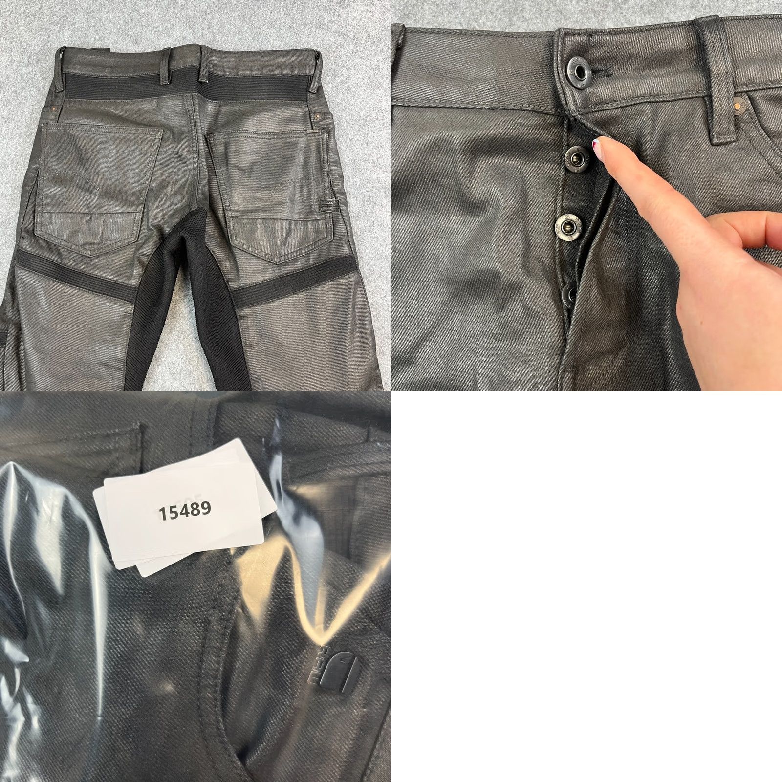 G-Star G-Star Mens Jeans Slim Fit 30 34 Black Motac 3D Leather Coated Look RARE Jeans Mens Slim Black Motac 3D Leather Look Size US 30 / EU 46 - 9 Thumbnail