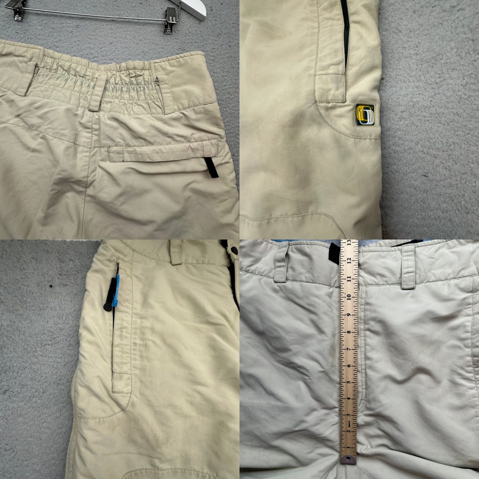 Burton Burton Toast Snow Pants Mens XL Beige Khaki Snowboarding Ski Pants with Pockets Zipper Rise High 34 In Inseam Casual Regular Nylon Polyester Mens Size US 36 / EU 52 - 9 Thumbnail