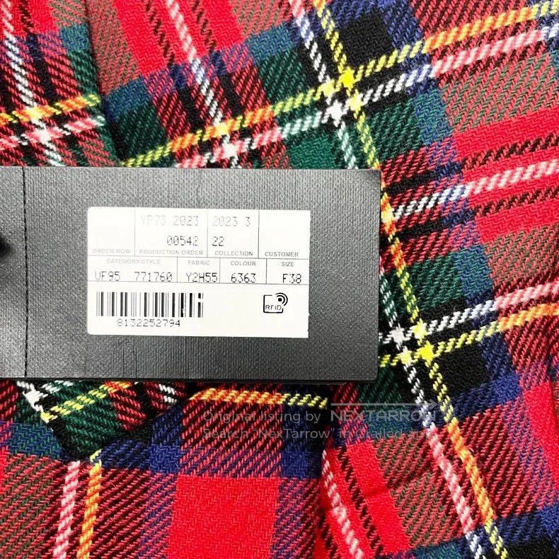 Saint Laurent Paris Saint Laurent Paris Multicolor Plaid Wool Double-breasted Size XS / US 0-2 / IT 36-38 - 5 Thumbnail