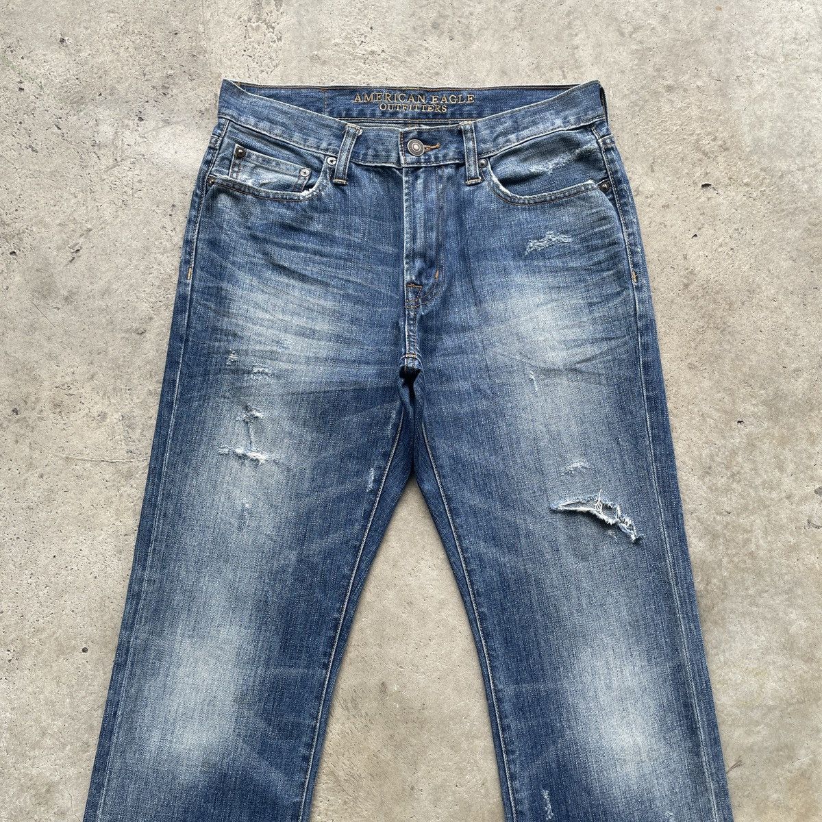 American Eagle Outfitters × Jean Vintage American Eagle Distressed Jeans Faded Pants W32 Size US 32 / EU 48 - 3 Thumbnail