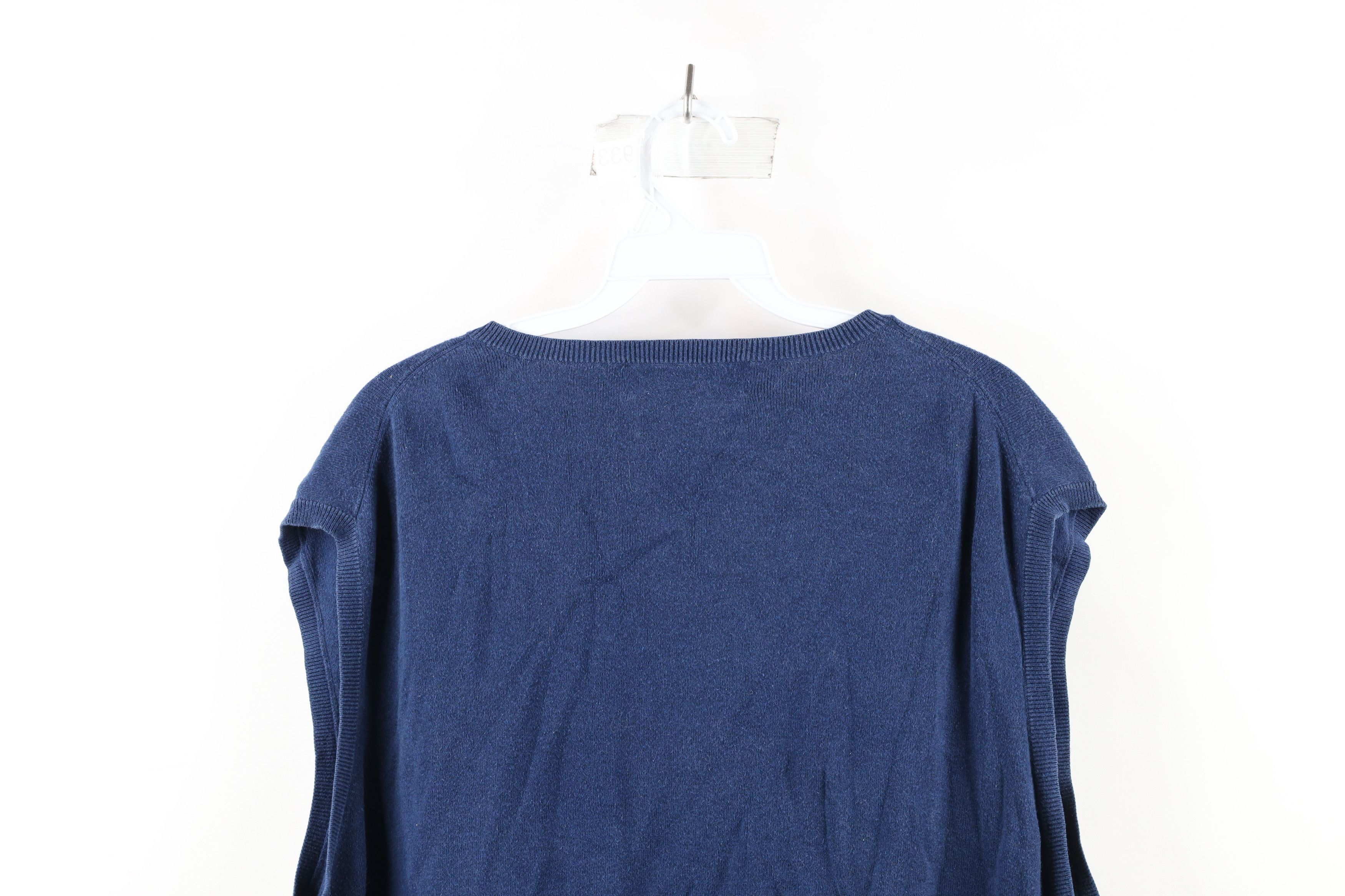 Ralph Lauren Vintage 90s Ralph Lauren Pima Cotton Knit Sweater Vest Blue Size US XXL / EU 58 / 5 - 8 Thumbnail