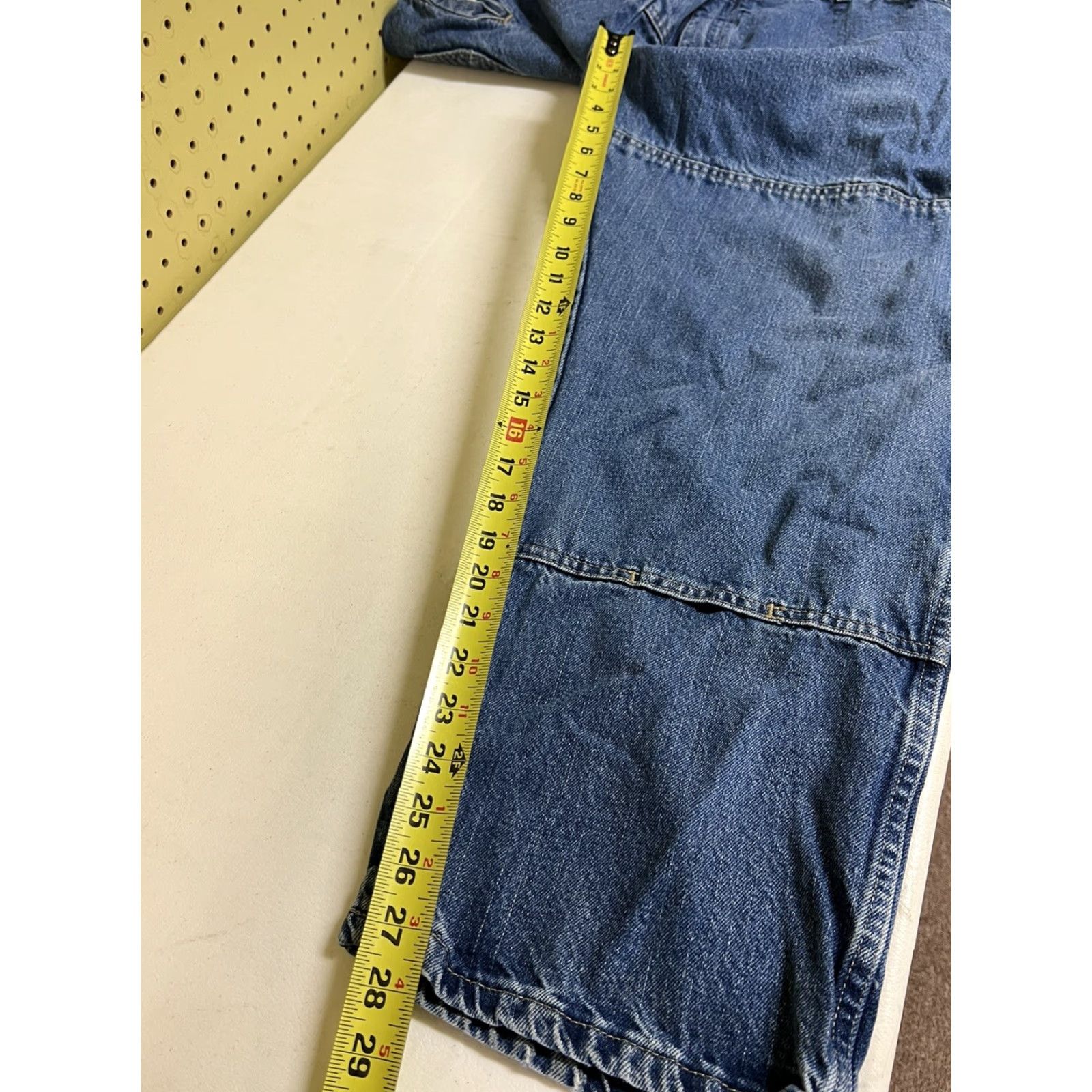 Dickies Dickies Double Knee Work Pants - Denim - Workwear - Mens 42 x 30 - Blue - 90s USA Carpenter Style - Regular Fit, 5-Pocket, Belt Loops, Zipper Closure Size US 42 / EU 58 - 5 Thumbnail