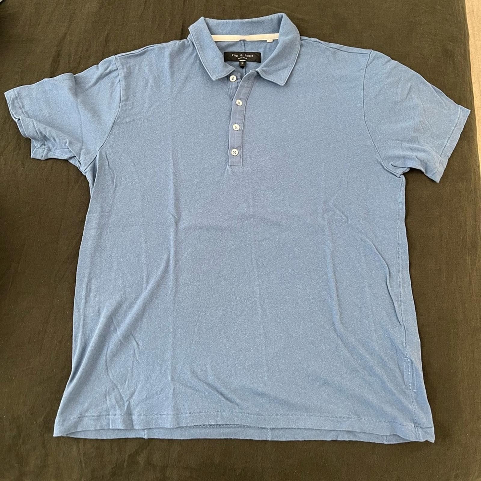 Rag & Bone Rag & Bone Light Blue Polo Size US M / EU 48-50 / 2 - 1 Thumbnail