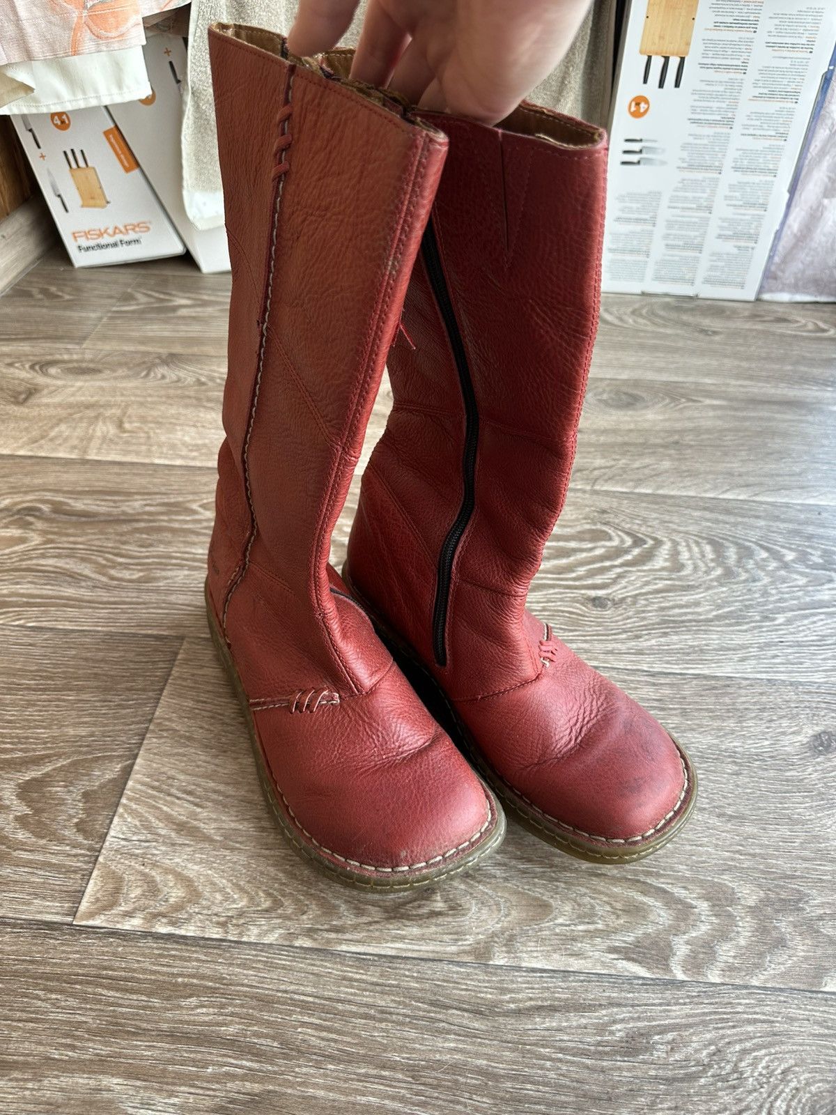Dr. Martens 🔥 Dr. Martens 10491 Mid Calf Biker Wedge Leather Boots Size US 9.5 / IT 39.5 - 7 Thumbnail
