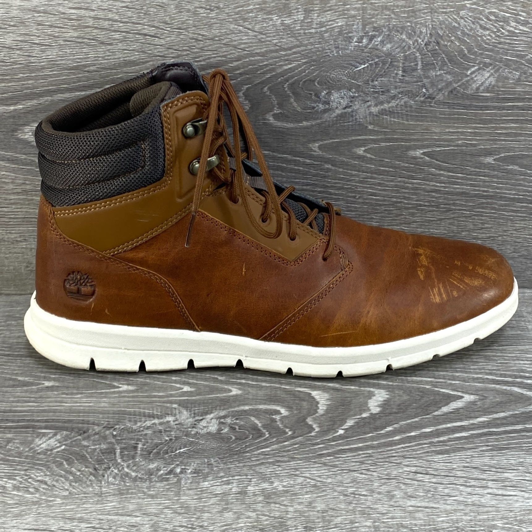Timberland Timberland Graydon Mens Boot Chukka Leather Brown HoverLite Lace Up 11 Brown Mens Timberland Boot Company 90s Decade? Size US 11 / EU 44 - 2 Thumbnail