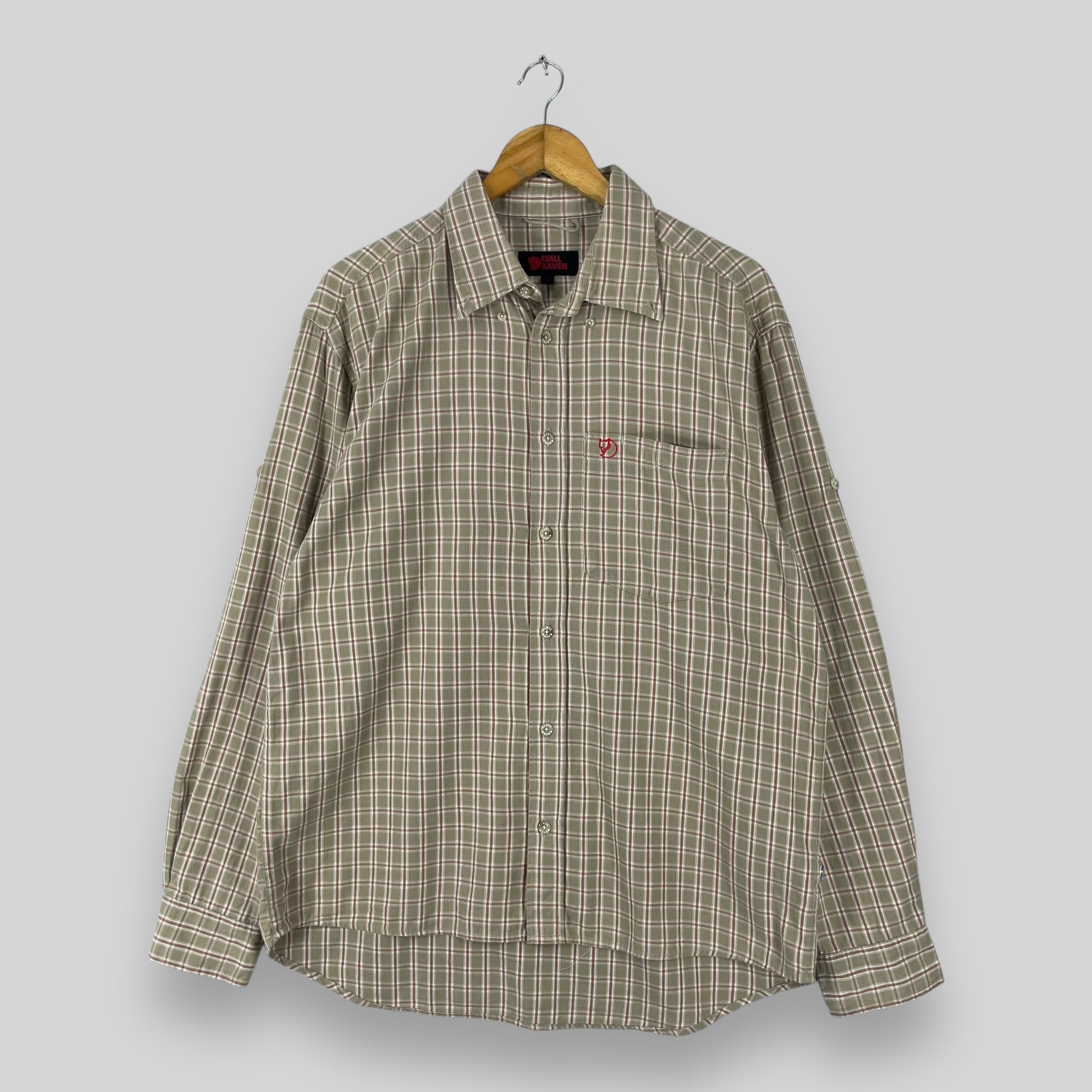 Fjallraven Vintage 90s FJALLRAVEN Checkered Board Minimalist Flannel Size US L / EU 52-54 / 3 - 1 Thumbnail