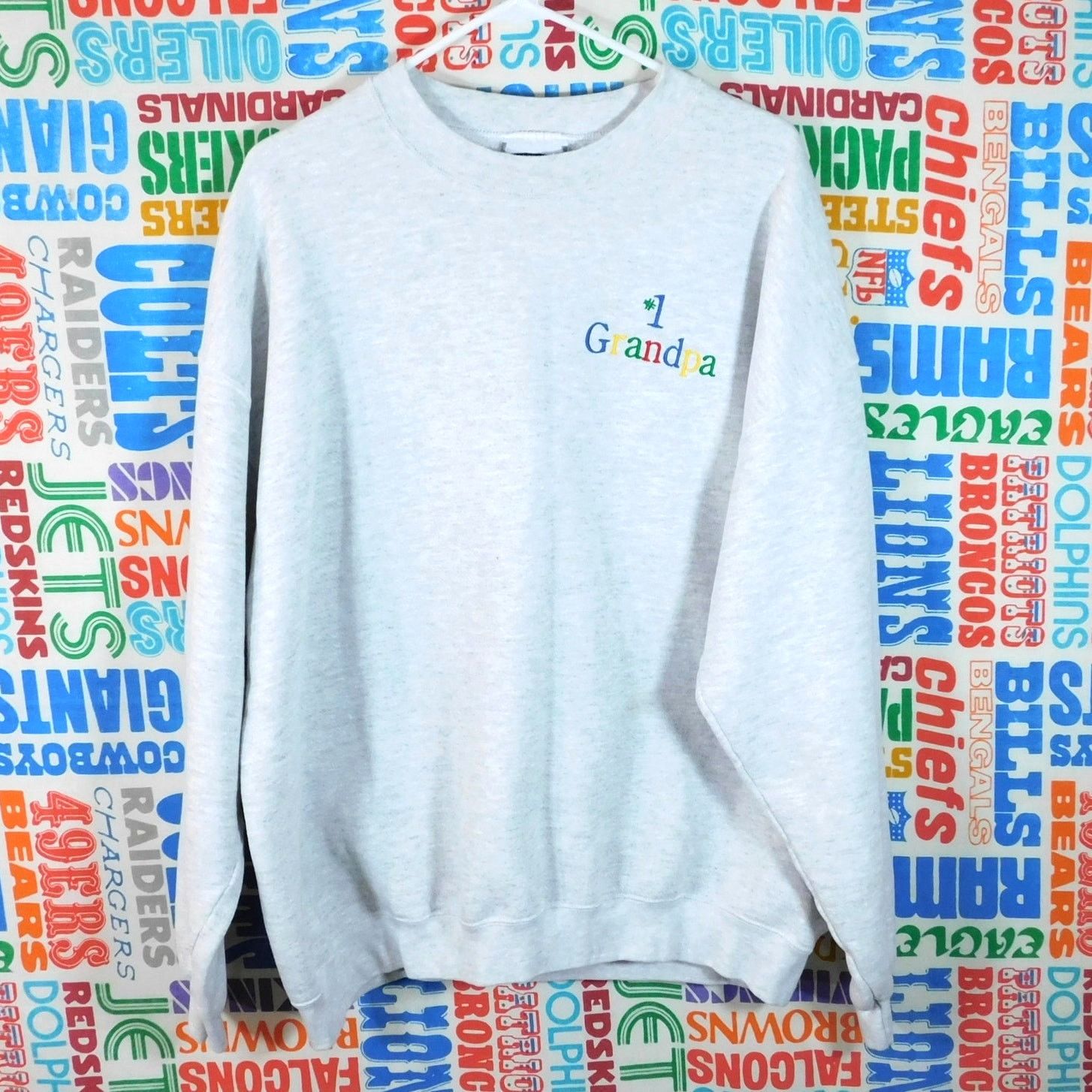 Lee Number 1 Grandpa Sweatshirt Size XL Rainbow Letters Google Size US XL / EU 56 / 4 - 1 Thumbnail