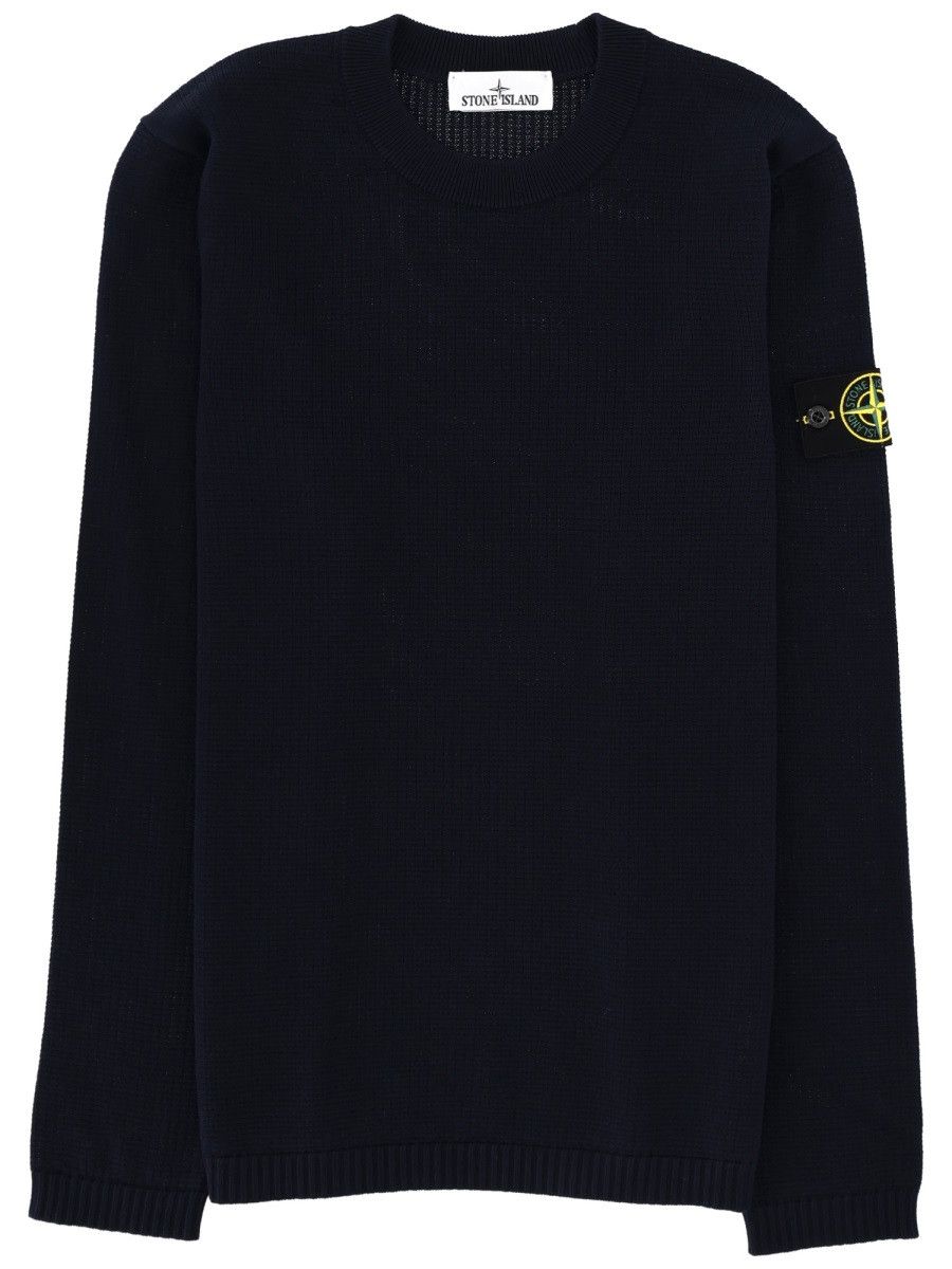 Stone Island STONE ISLAND JERSEY WITH LOGO - BLUE Size US XL / EU 56 / 4 - 1 Thumbnail