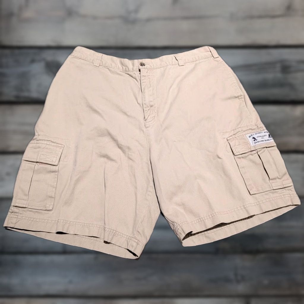 Disney Disney Park Shorts Men's 36 Beige Cotton Cargo Zip Inseam 9" Mickey Mouse Belt Loops Regular Fit Mens Size US 36 / EU 52 - 1 Thumbnail