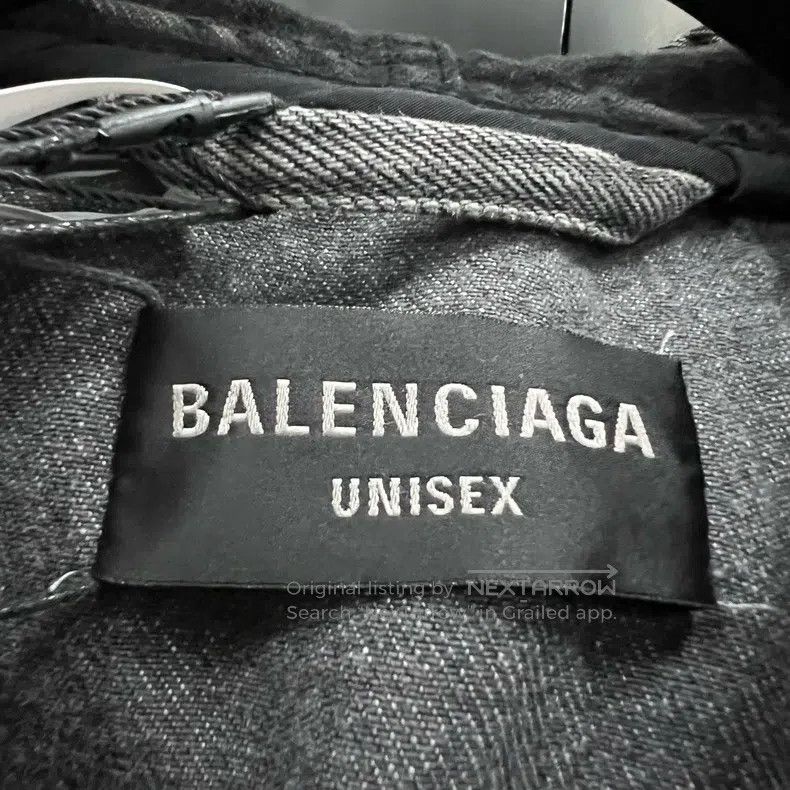 Balenciaga Balenciaga Distressed Wash Denim Hoodie Size US M / EU 48-50 / 2 - 5 Thumbnail