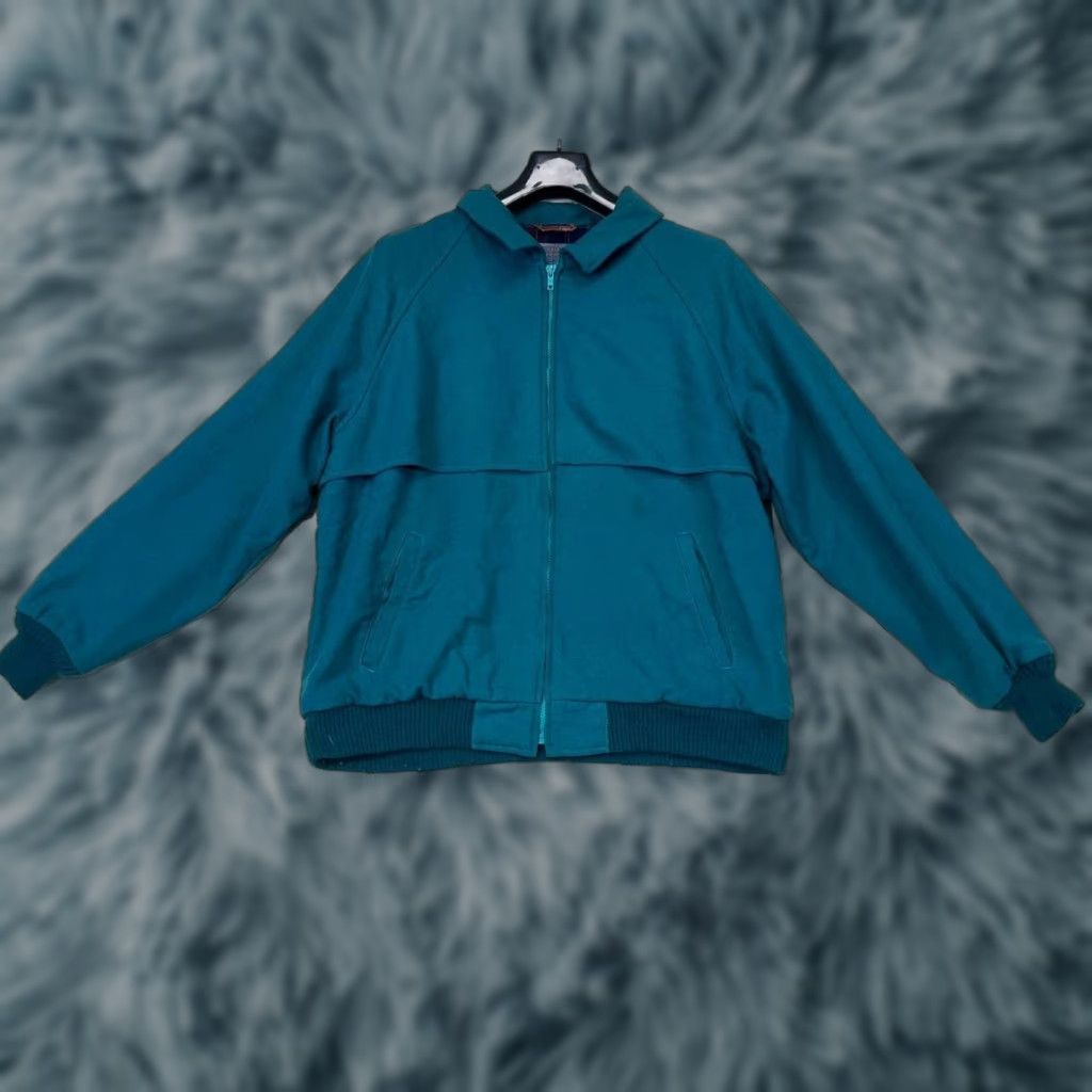 Pendleton VINTAGE Pendleton Bomber Jacket Jacket Wool Lined Full Zip USA MADE Blue Men's L Size US L / EU 52-54 / 3 - 1 Thumbnail