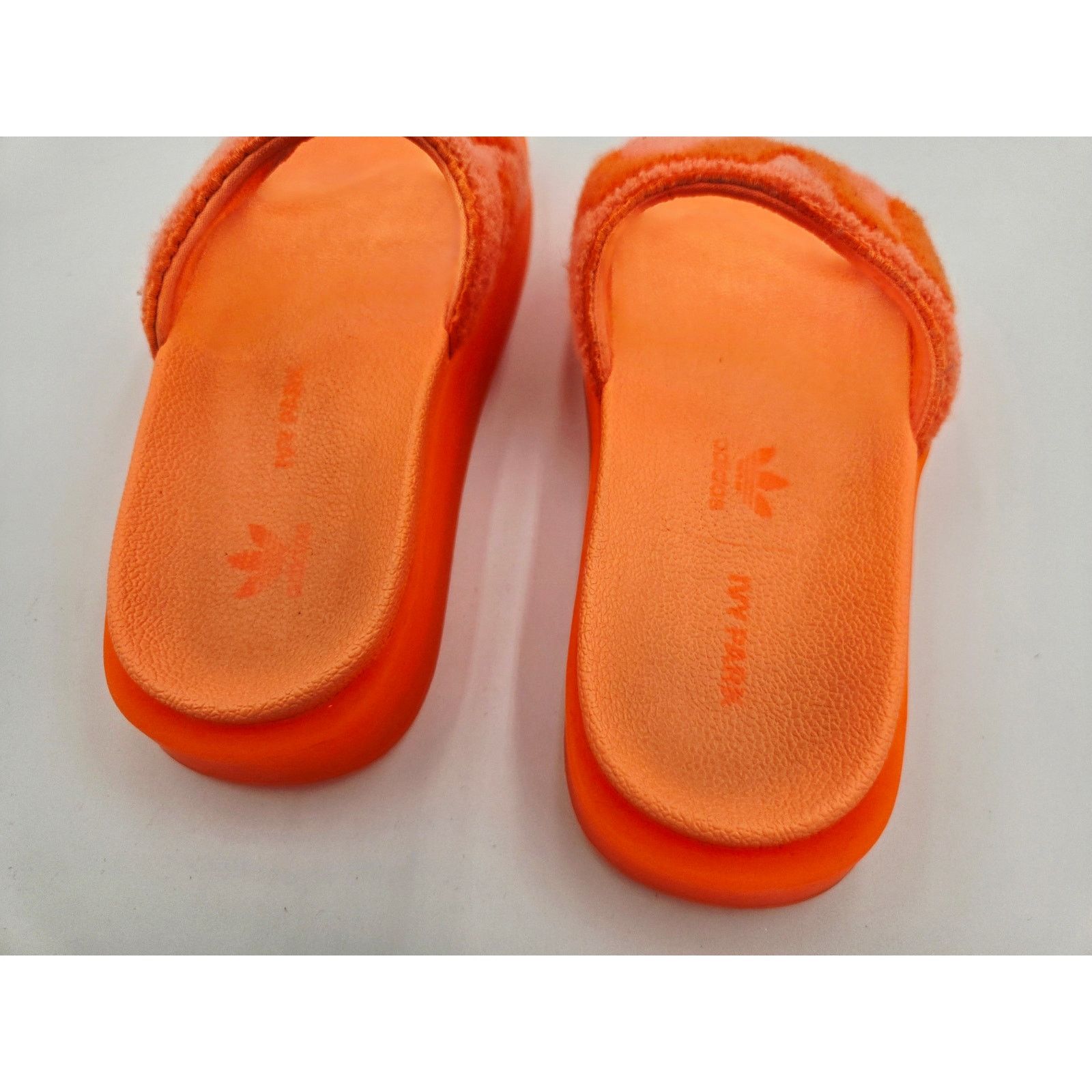 Ivy Park Adidas IVY Park Terry Slides Mens 7 Orange Beyonce Sandals Size US 7 / EU 40 - 4 Thumbnail
