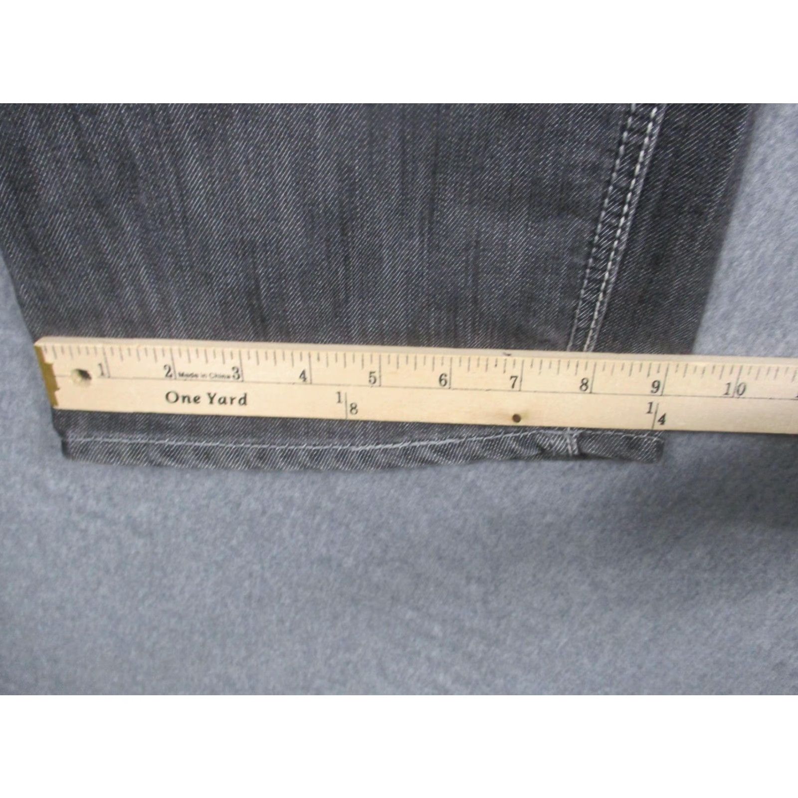 Avirex Avirex Jeans Mens 30x32 Gray Regular Fit Straight Leg Embroidered Pockets Denim Size US 30 / EU 46 - 6 Thumbnail