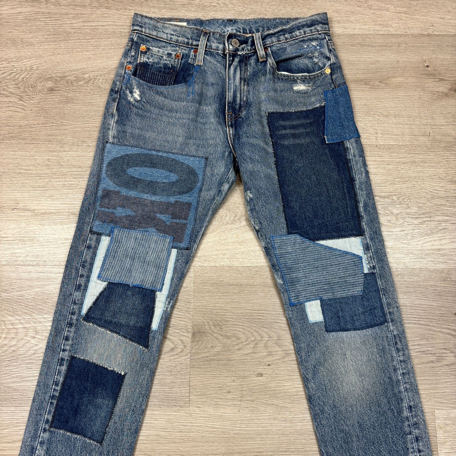 Levi's Levi's Premium 512 Slim Taper Fit Patched Big E Jeans 29x29 Size US 29 - 2 Thumbnail