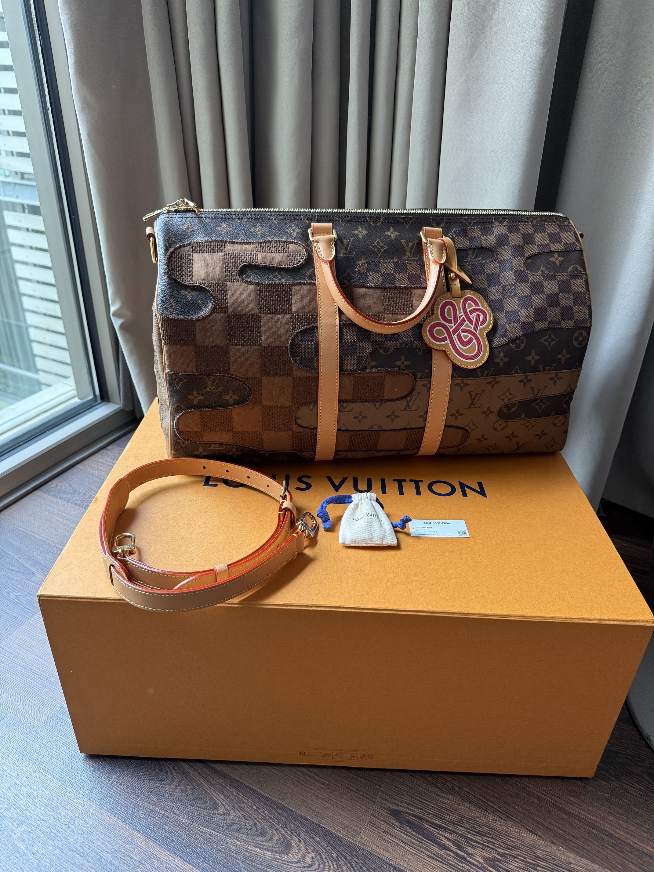 Louis Vuitton Louis Vuitton x Nigo Keepall Bandouliere 50 Canvas Size ONE SIZE - 7 Thumbnail