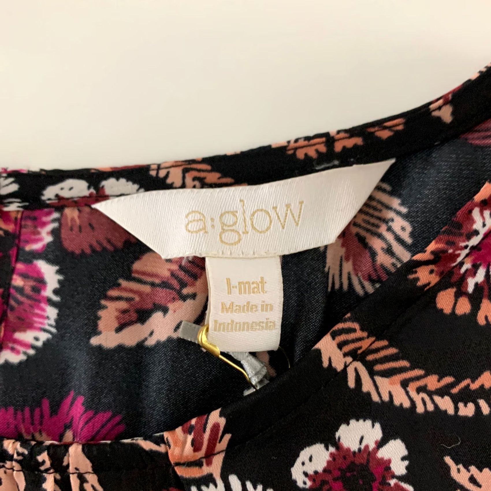 Bell A Glow Blouse Shirt Floral Black Pink Bell Sleeve Maternity L Womens Size L / US 10 / IT 46 - 3 Thumbnail