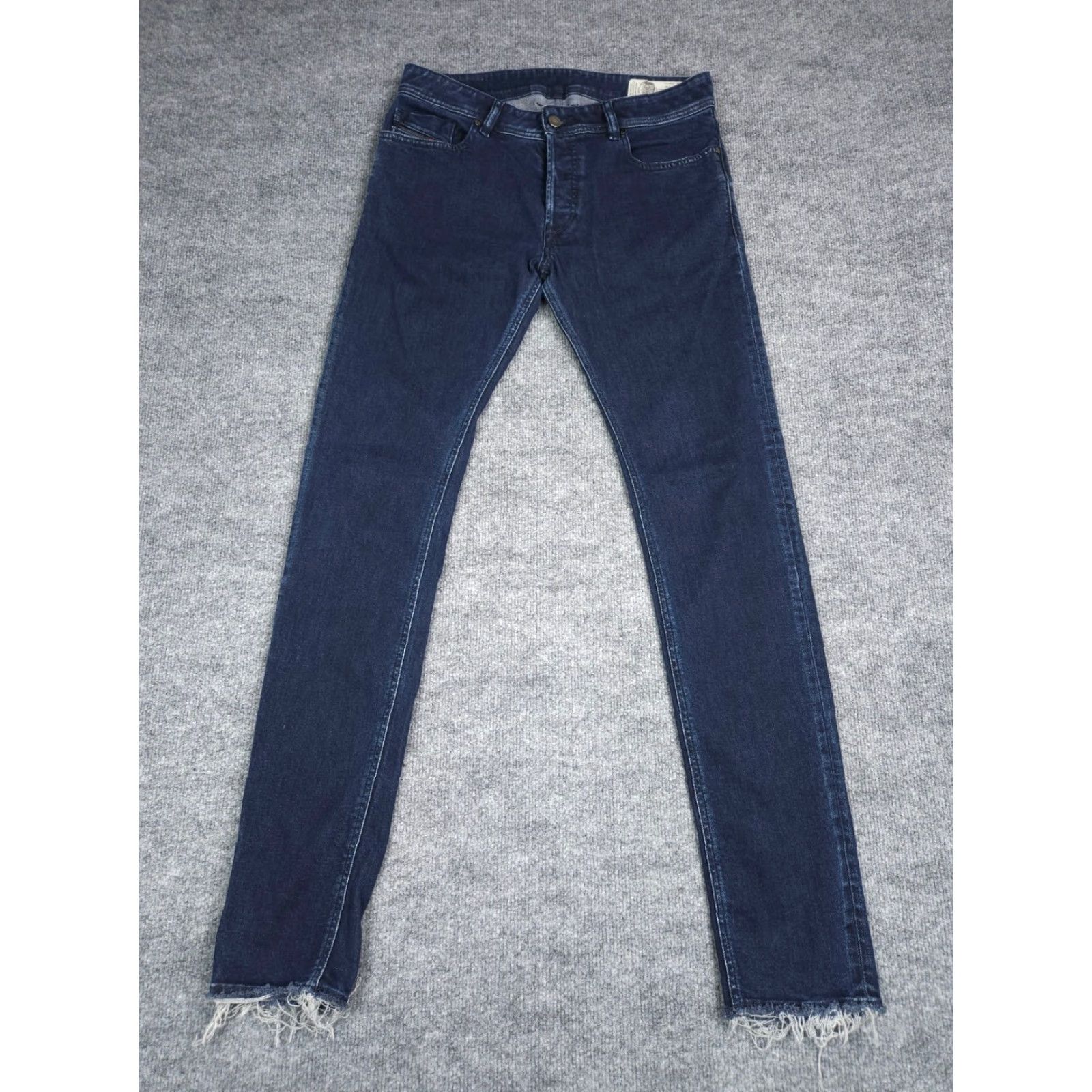 Diesel Diesel Sleenker Jeans Men 31 x 32 Dark Blue RAW HEM Skinny Jeans Size US 31 - 2 Thumbnail